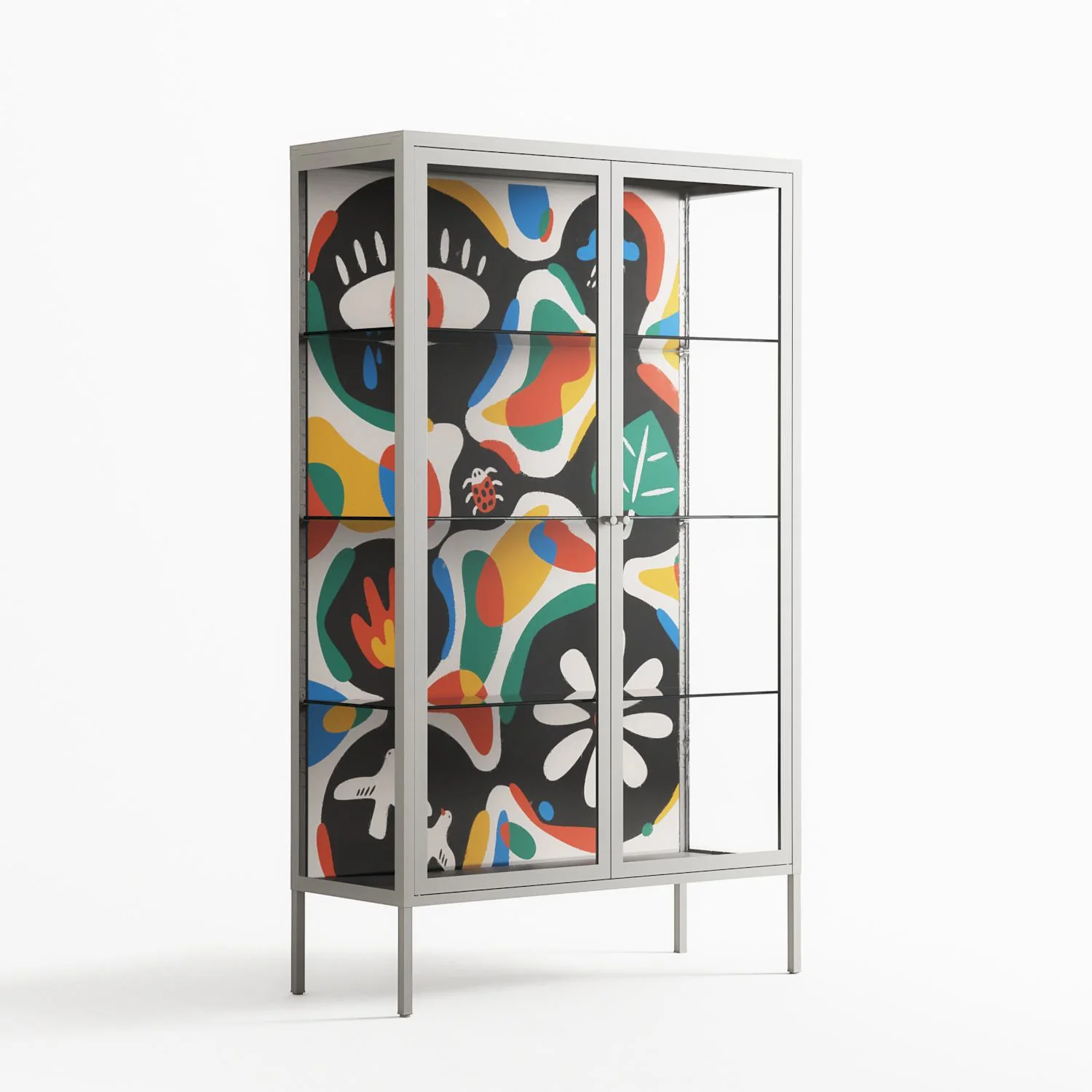 Alive - Cabinet - Vratislav Pecka - Chalk - Clear glass - Image 4