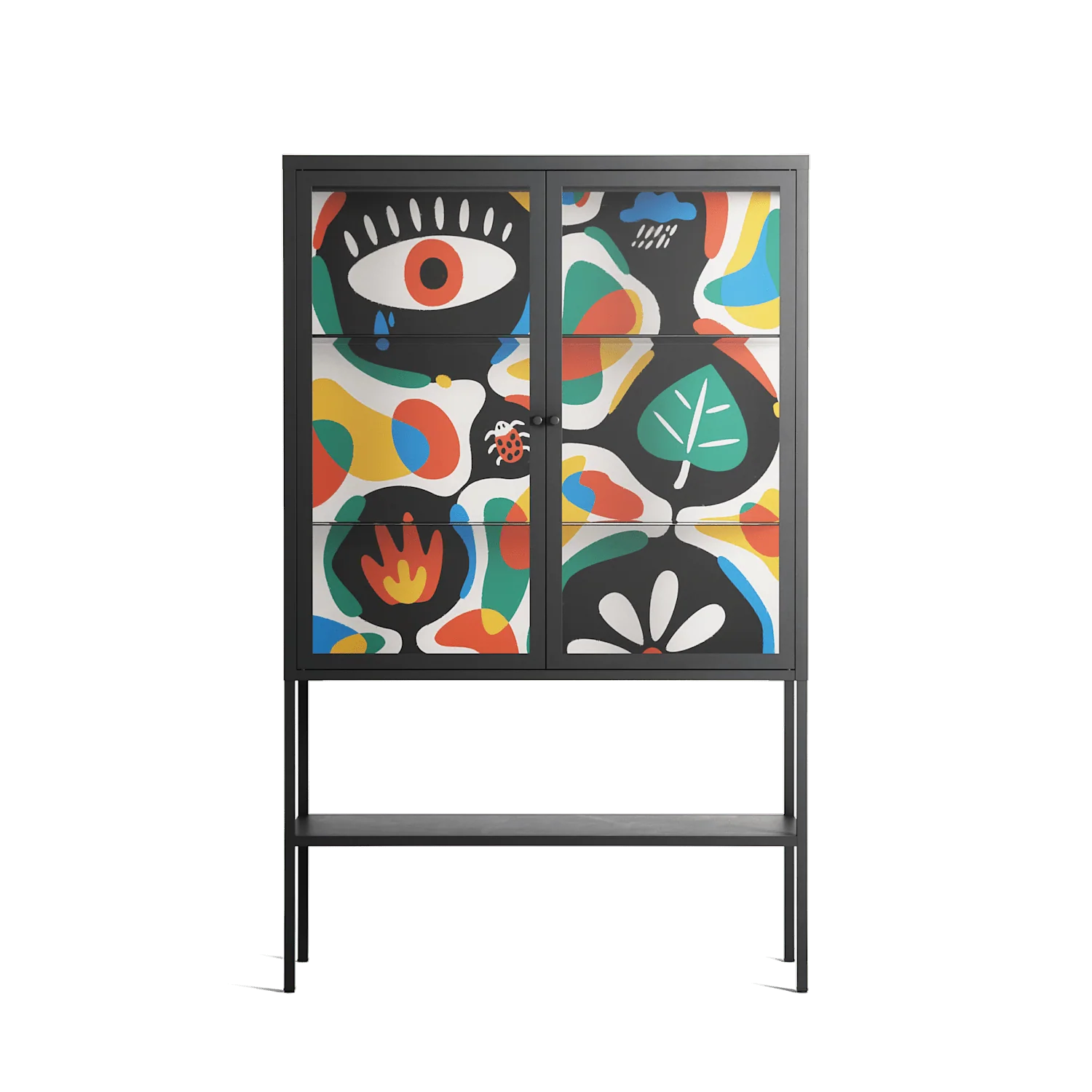 Alive - Loft Cabinet - Vratislav Pecka - Antracite - Clear glass