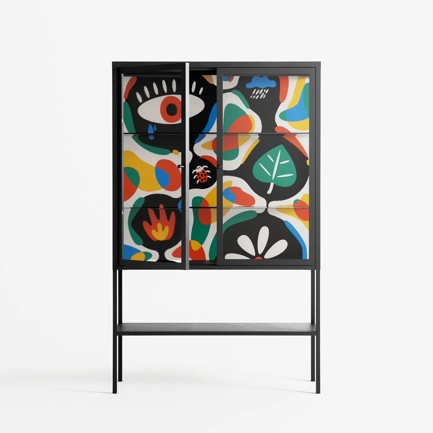 Alive - Loft Cabinet - Vratislav Pecka - Antracite - Clear glass - Image 2