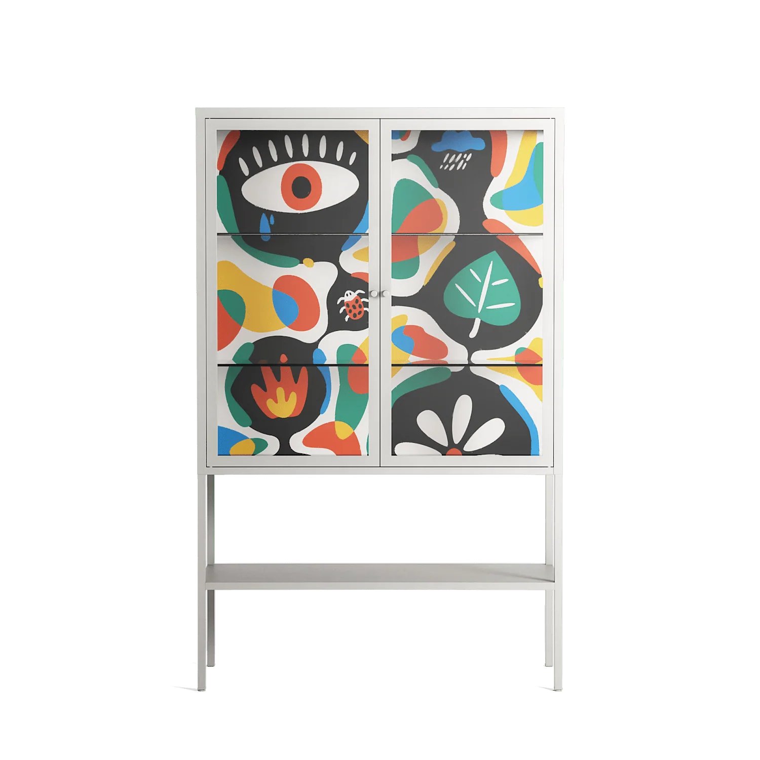 Alive - Loft Cabinet - Vratislav Pecka - Chalk - Clear glass