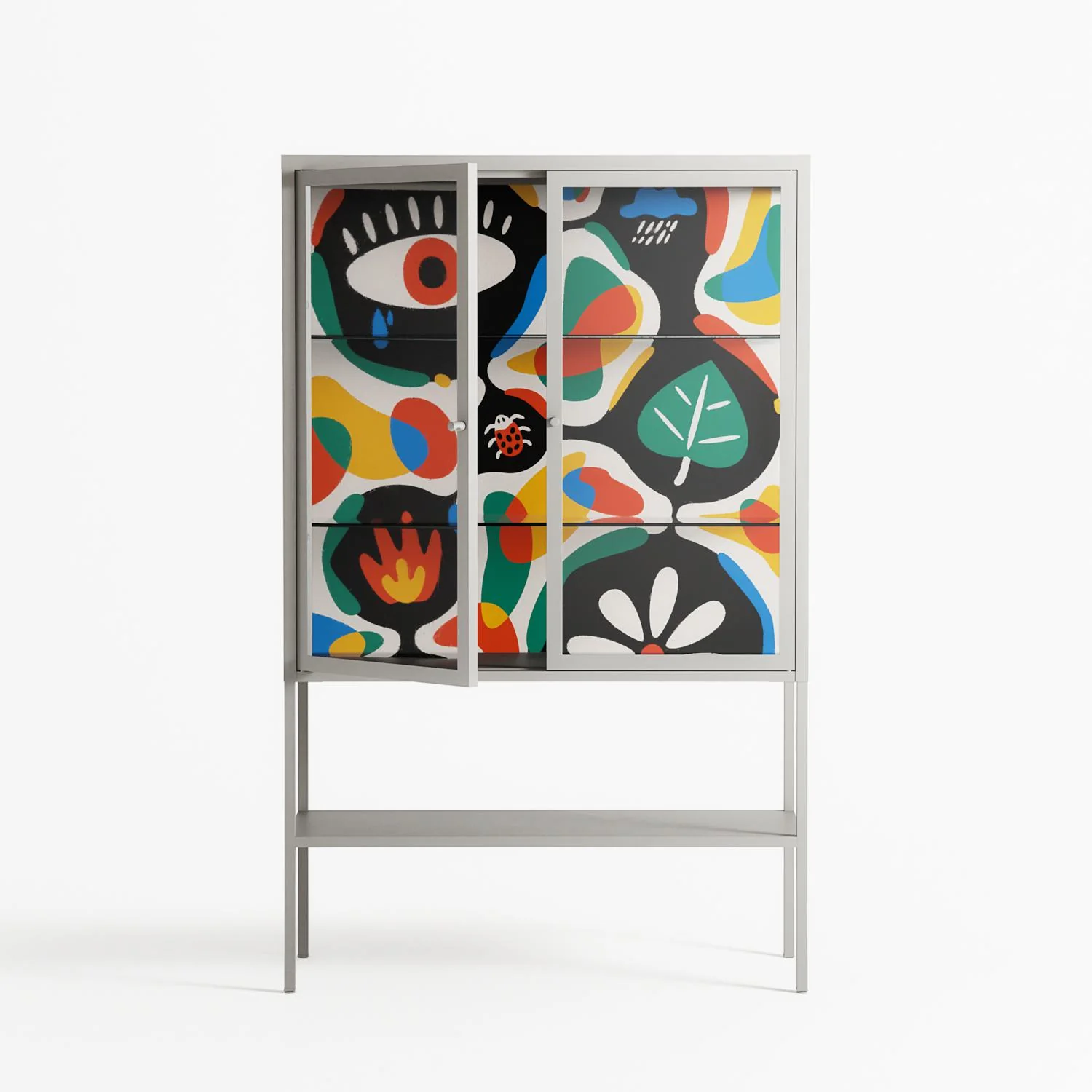 Alive - Loft Cabinet - Vratislav Pecka - Chalk - Clear glass - Image 2