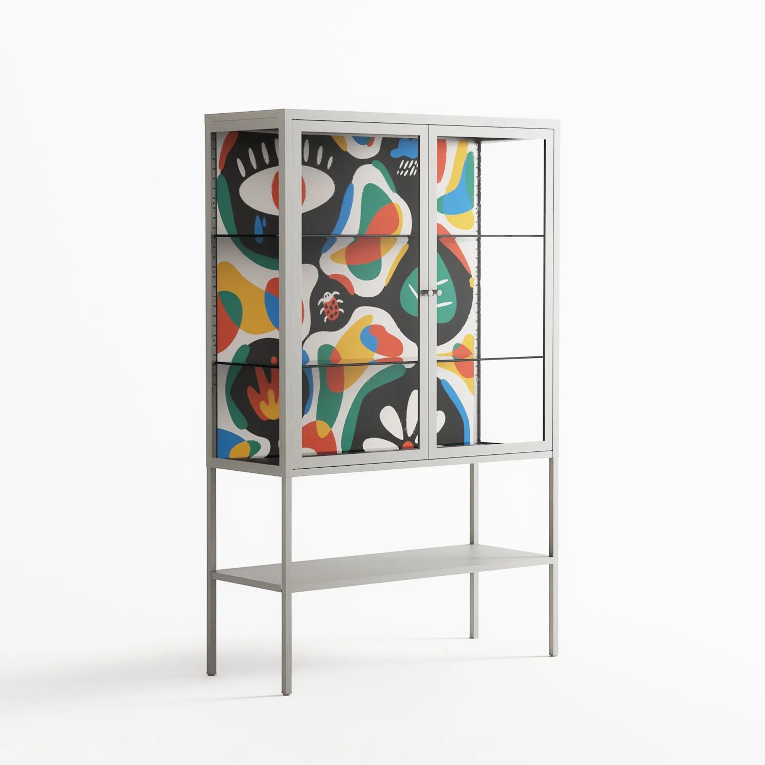 Alive - Loft Cabinet - Vratislav Pecka - Chalk - Clear glass - Image 4