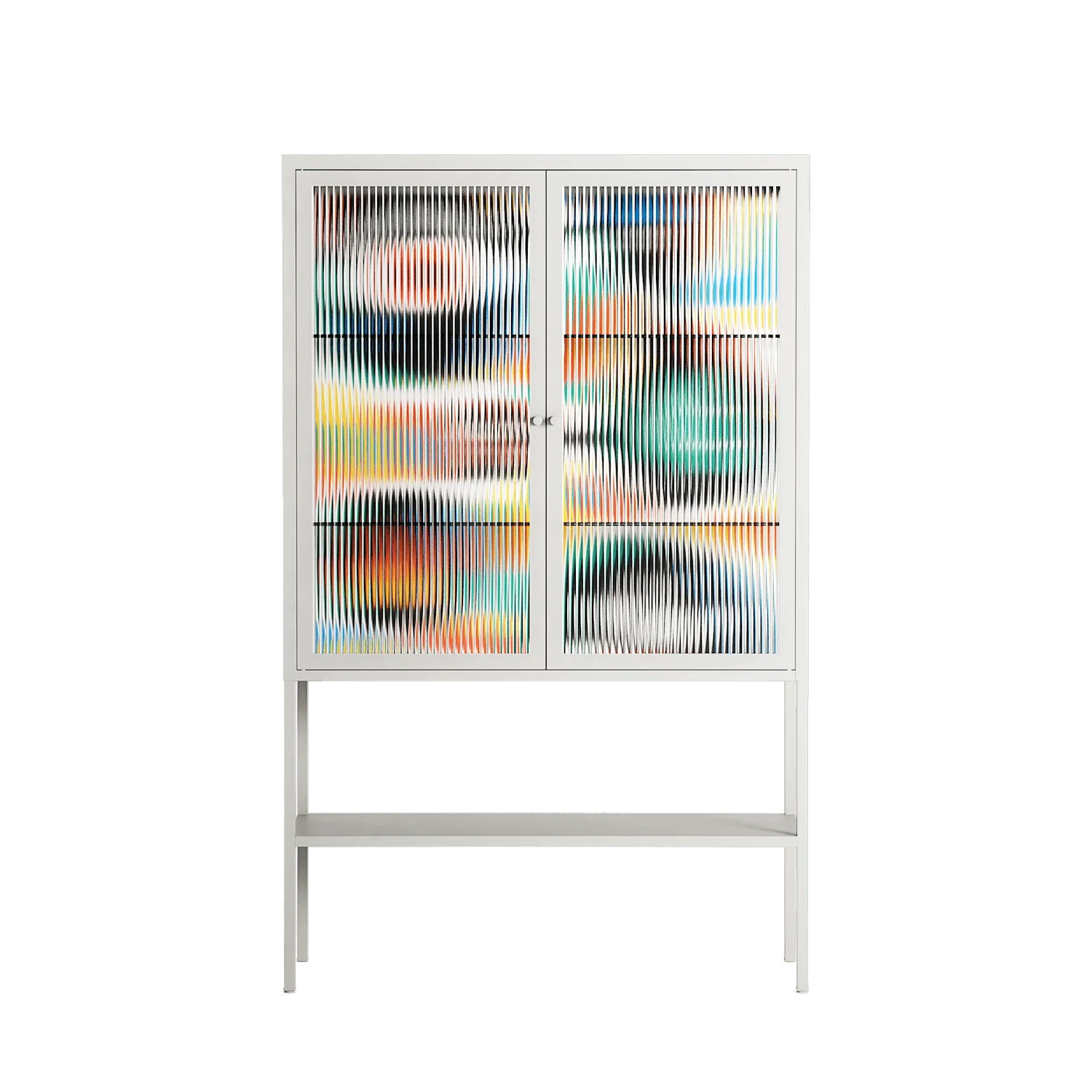 Alive - Loft Cabinet - Vratislav Pecka - Chalk - Reeded glass