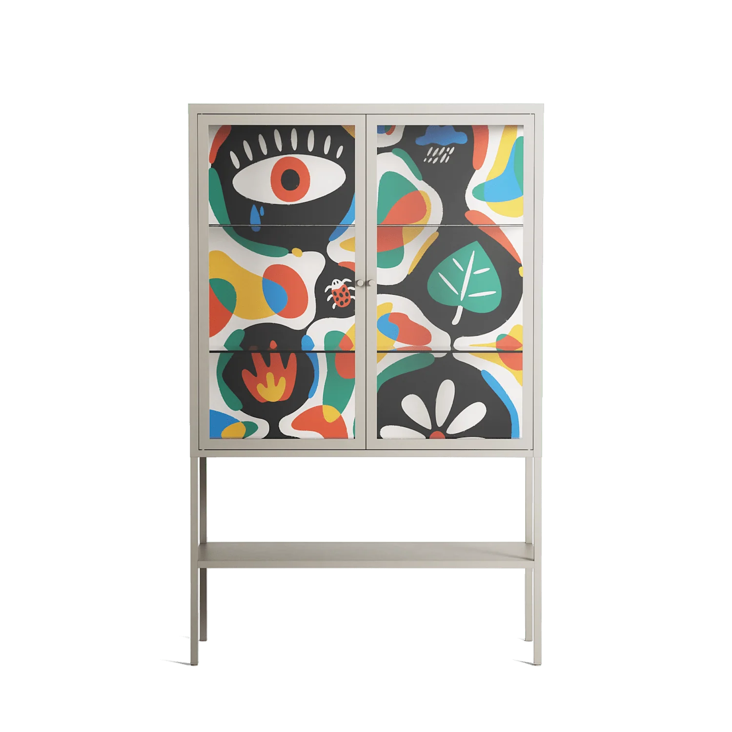 Alive - Loft Cabinet - Vratislav Pecka - Pebble - Clear glass