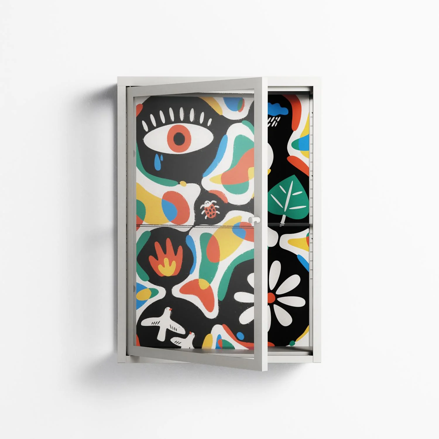 Alive - Wall Cabinet - Vratislav Pecka - Chalk - Clear glass - Image 2