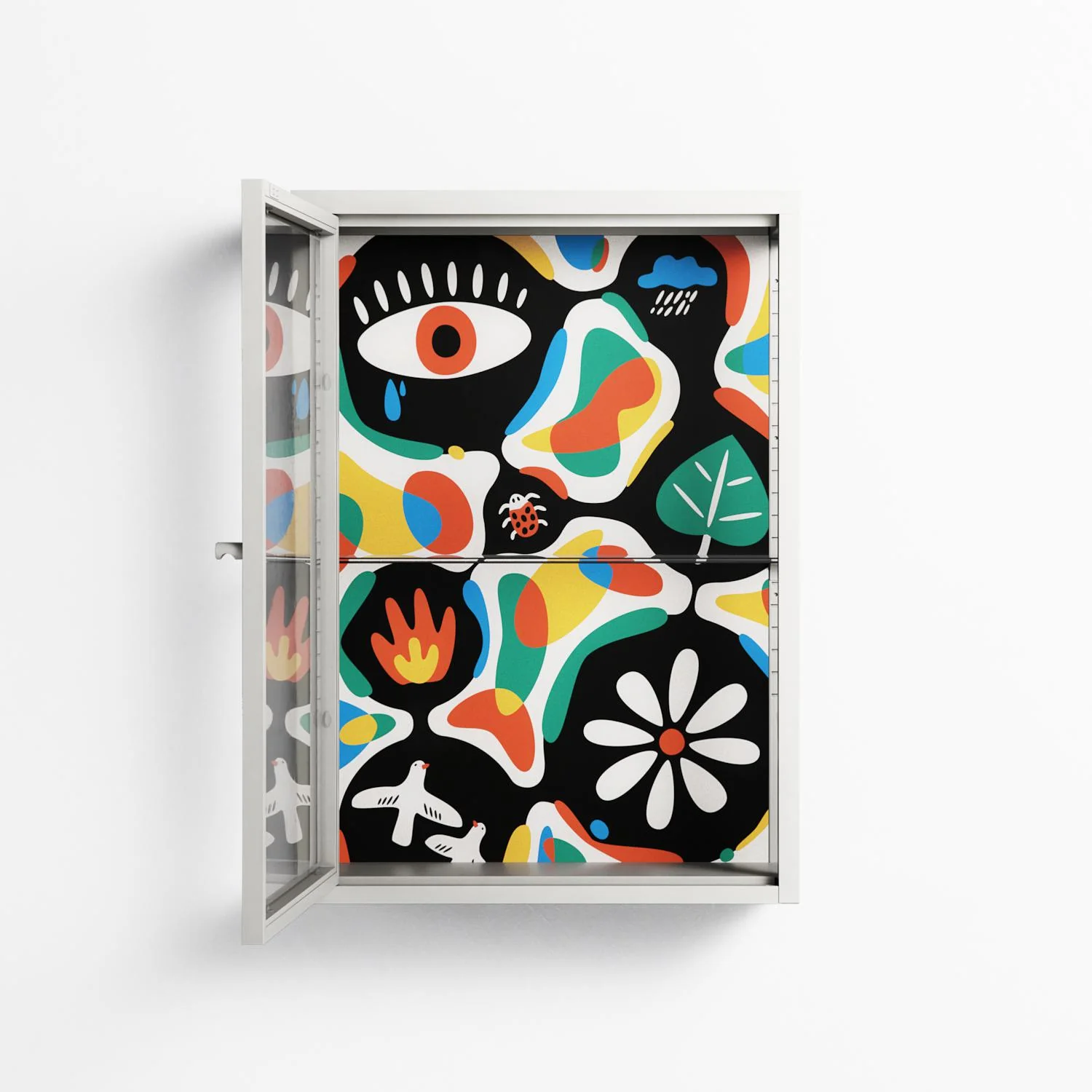 Alive - Wall Cabinet - Vratislav Pecka - Chalk - Clear glass - Image 3