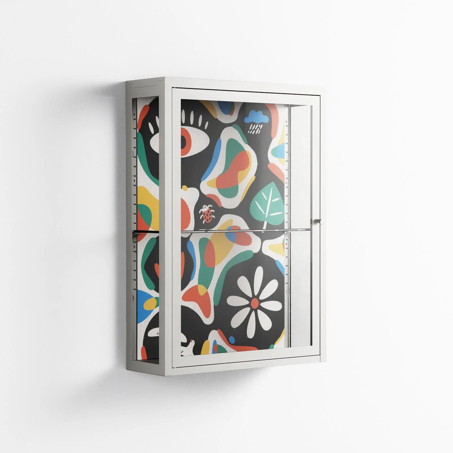 Alive - Wall Cabinet - Vratislav Pecka - Chalk - Clear glass - Image 4