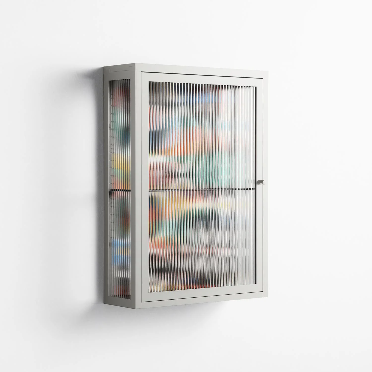 Alive - Wall Cabinet - Vratislav Pecka - Chalk - Reeded glass - Image 4