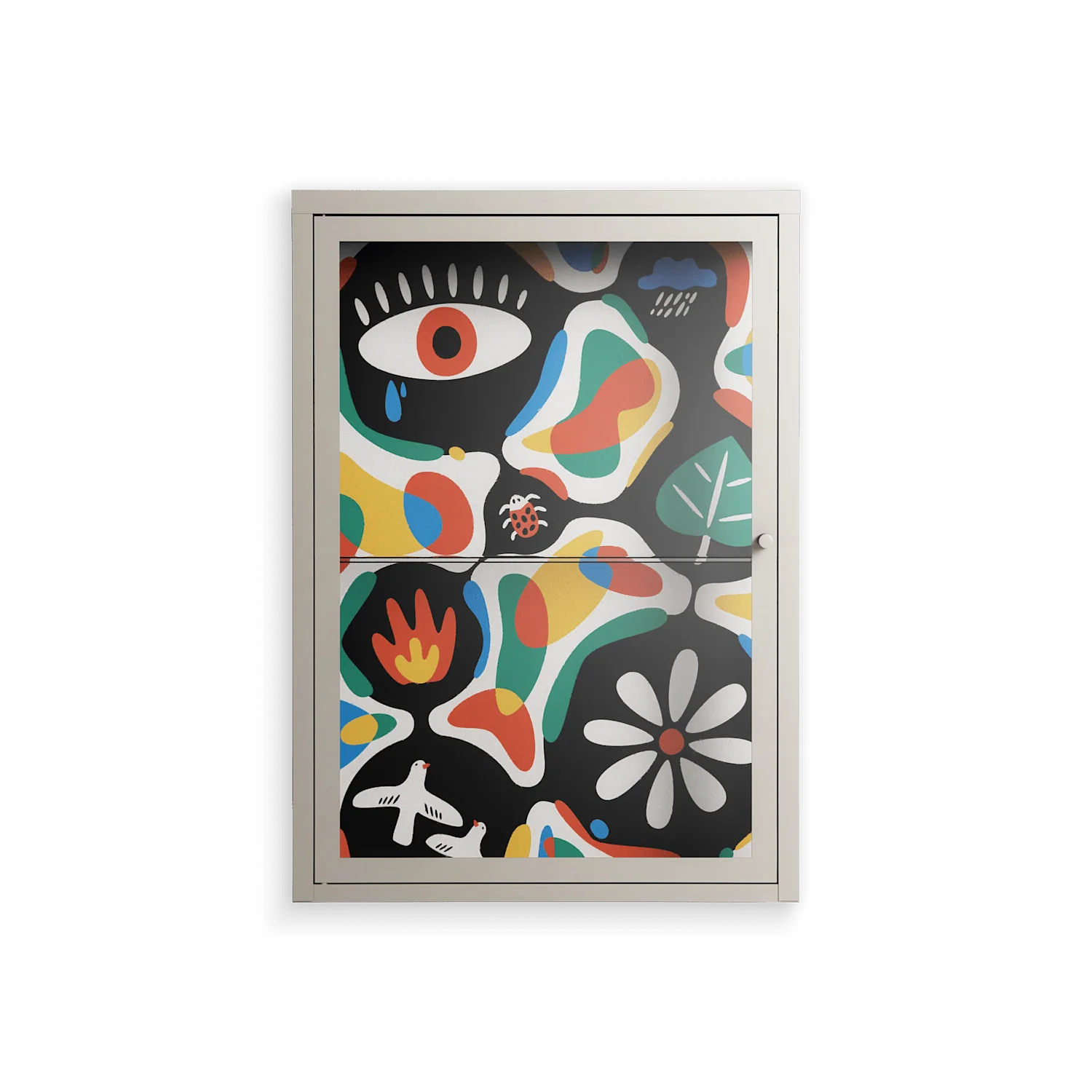 Alive - Wall Cabinet - Vratislav Pecka - Pebble - Clear glass