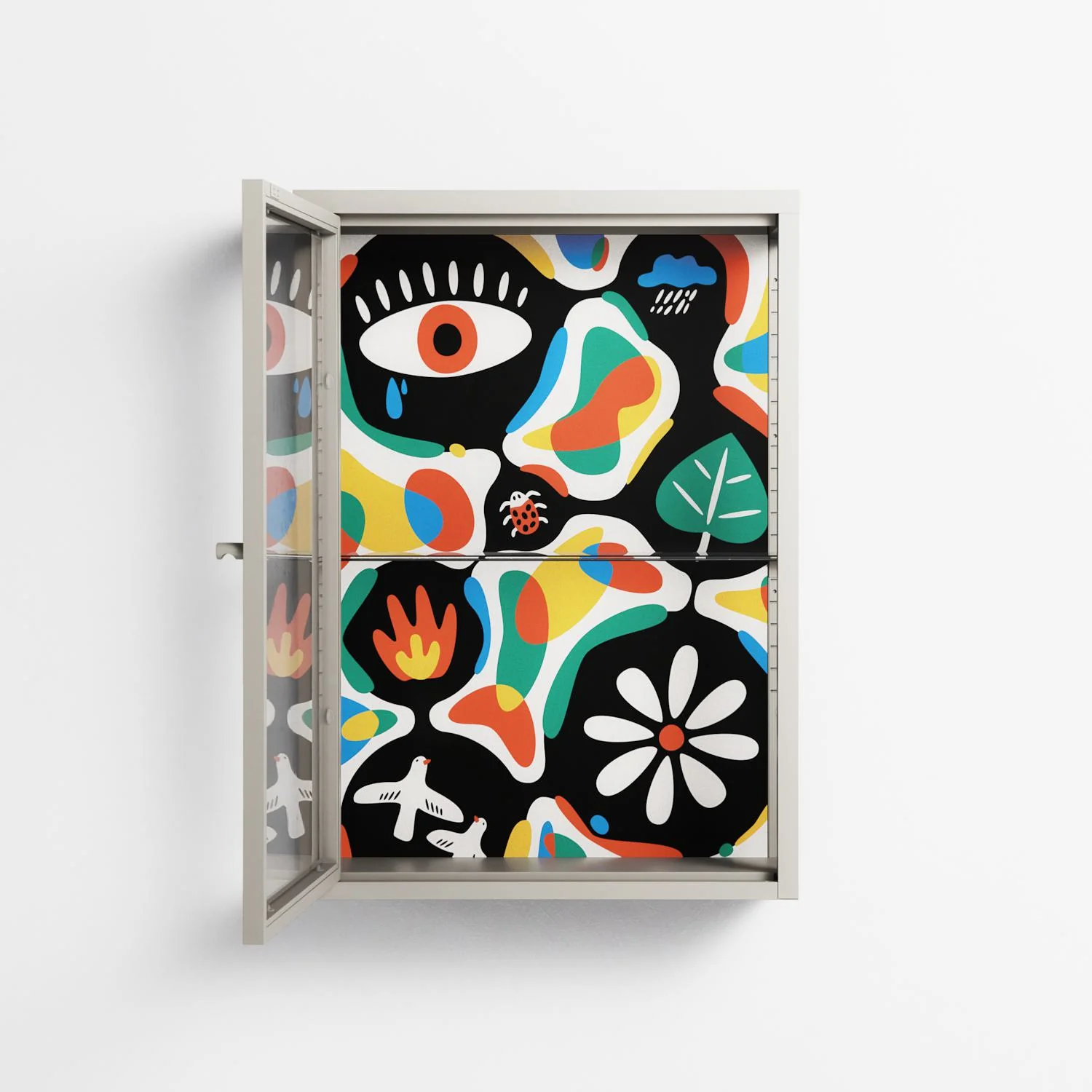 Alive - Wall Cabinet - Vratislav Pecka - Pebble - Clear glass - Image 3