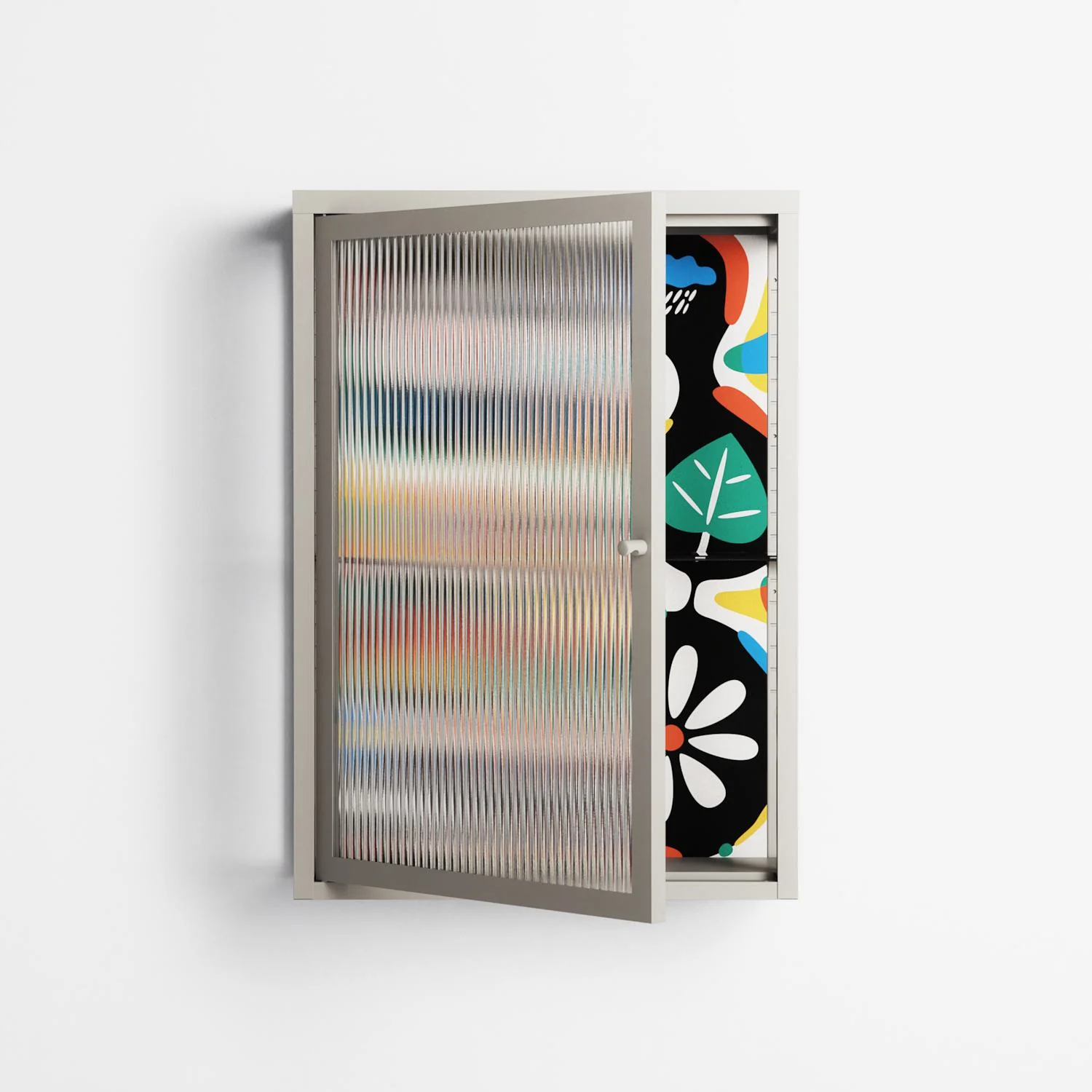 Alive - Wall Cabinet - Vratislav Pecka - Pebble - Reeded glass - Image 2