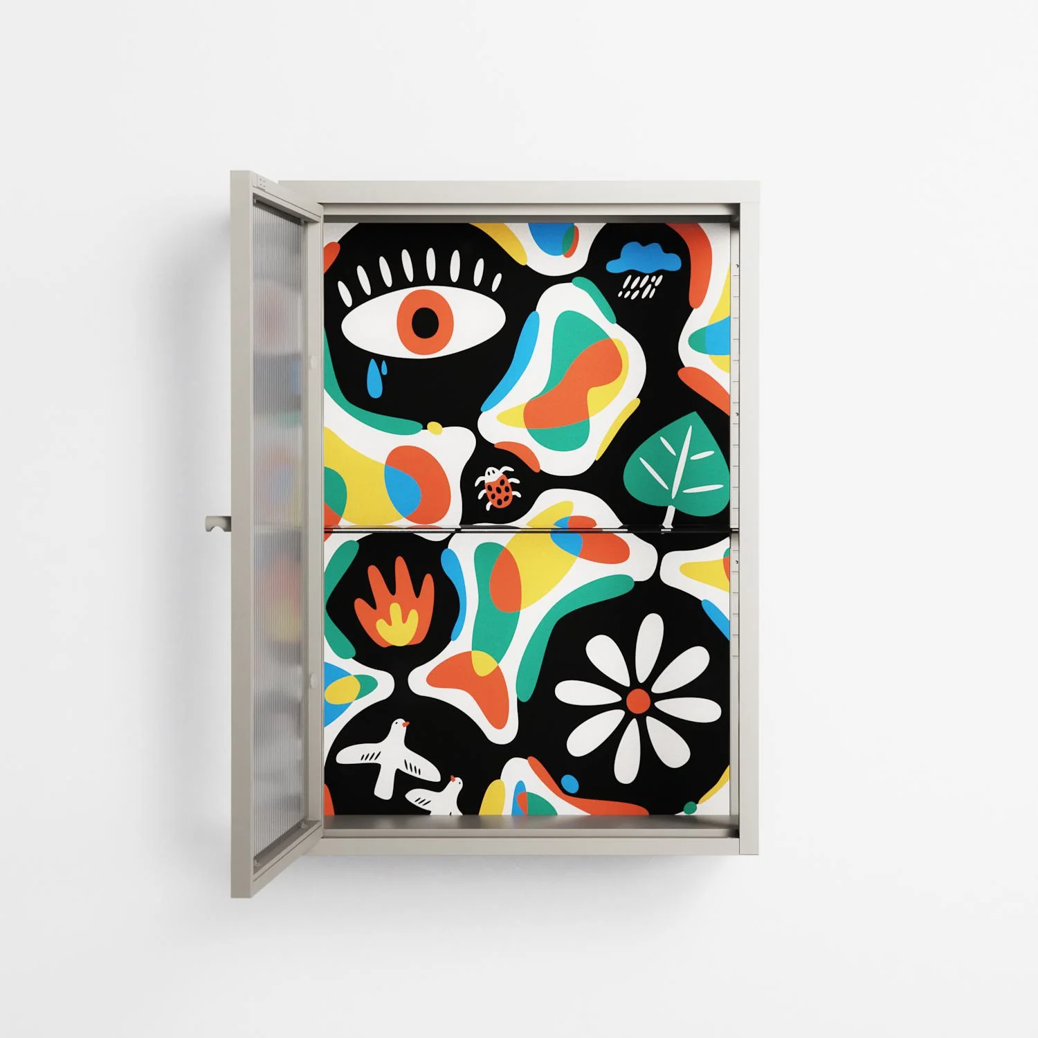 Alive - Wall Cabinet - Vratislav Pecka - Pebble - Reeded glass - Image 3