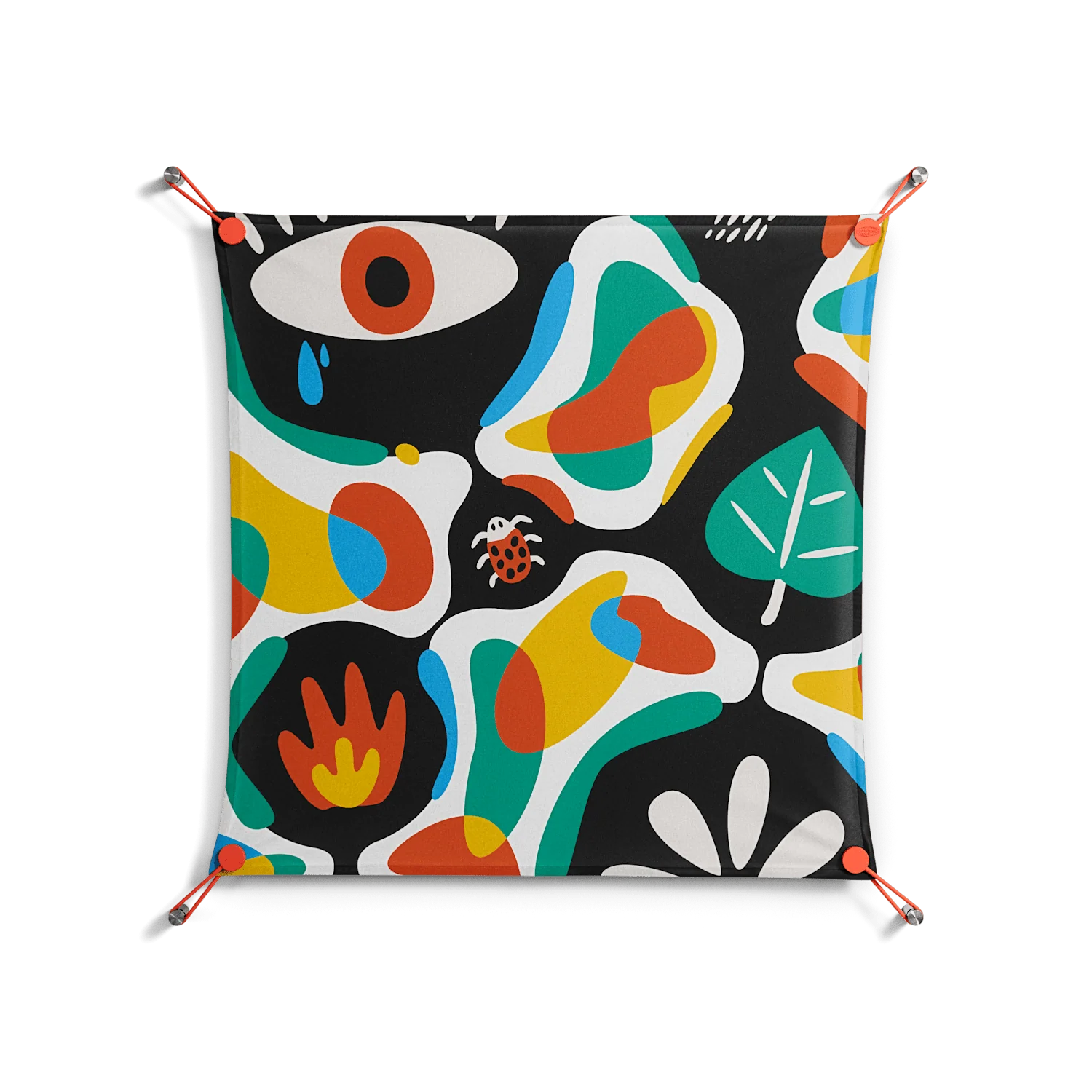 Alive - Work On Wall - Vratislav Pecka - Orange - 70 x 70 cm