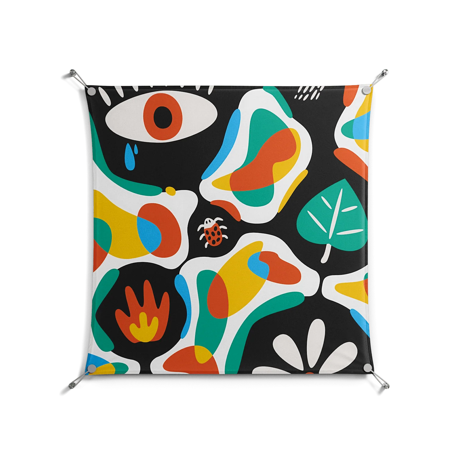 Alive - Work On Wall - Vratislav Pecka - Silver - 90 x 90 cm