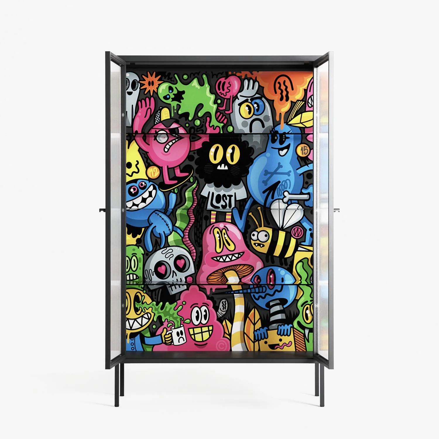 All The Good Guys - Cabinet - Craig Watkins - Antracite - Reeded glass - Image 3