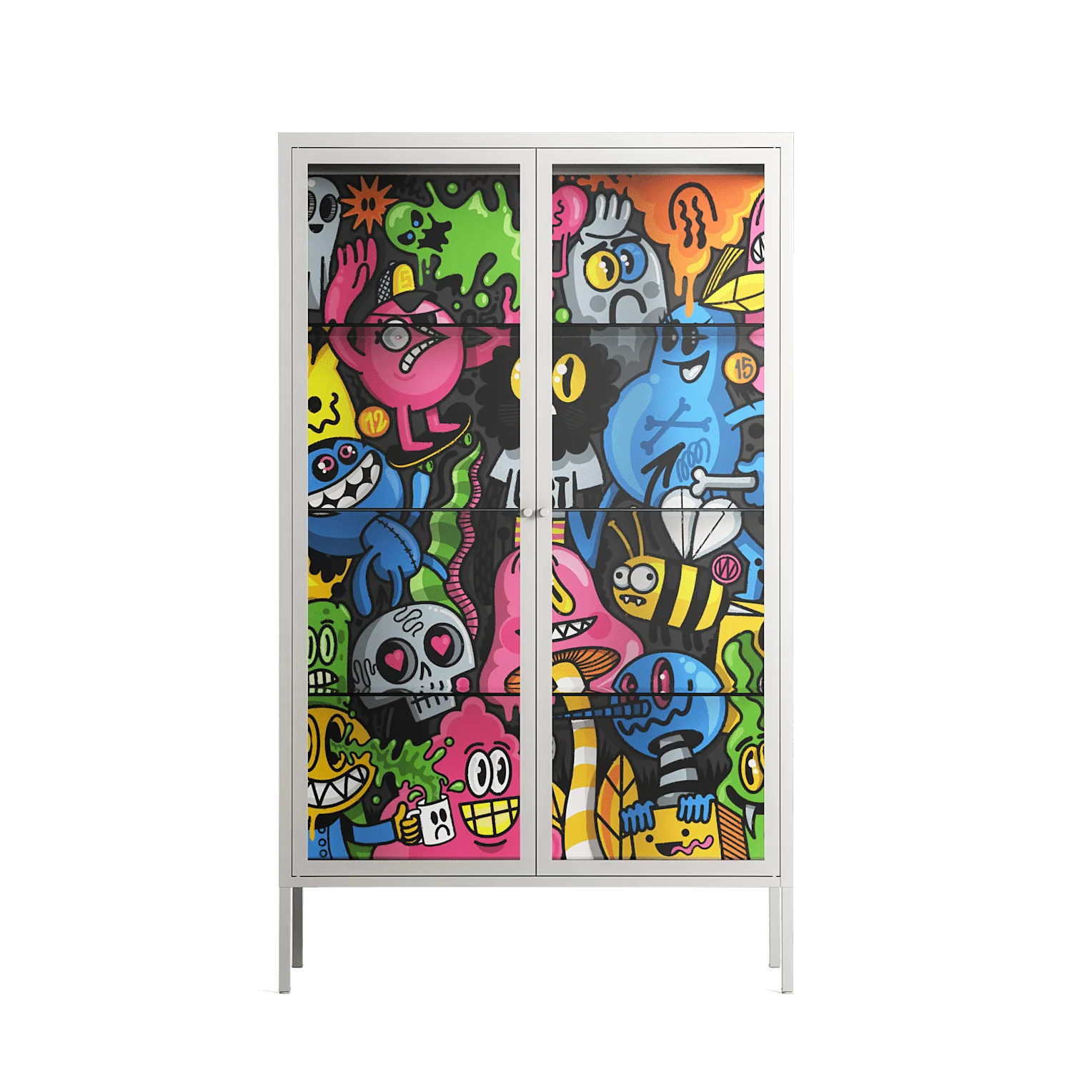 All The Good Guys - Cabinet - Craig Watkins - Chalk - Clear glass