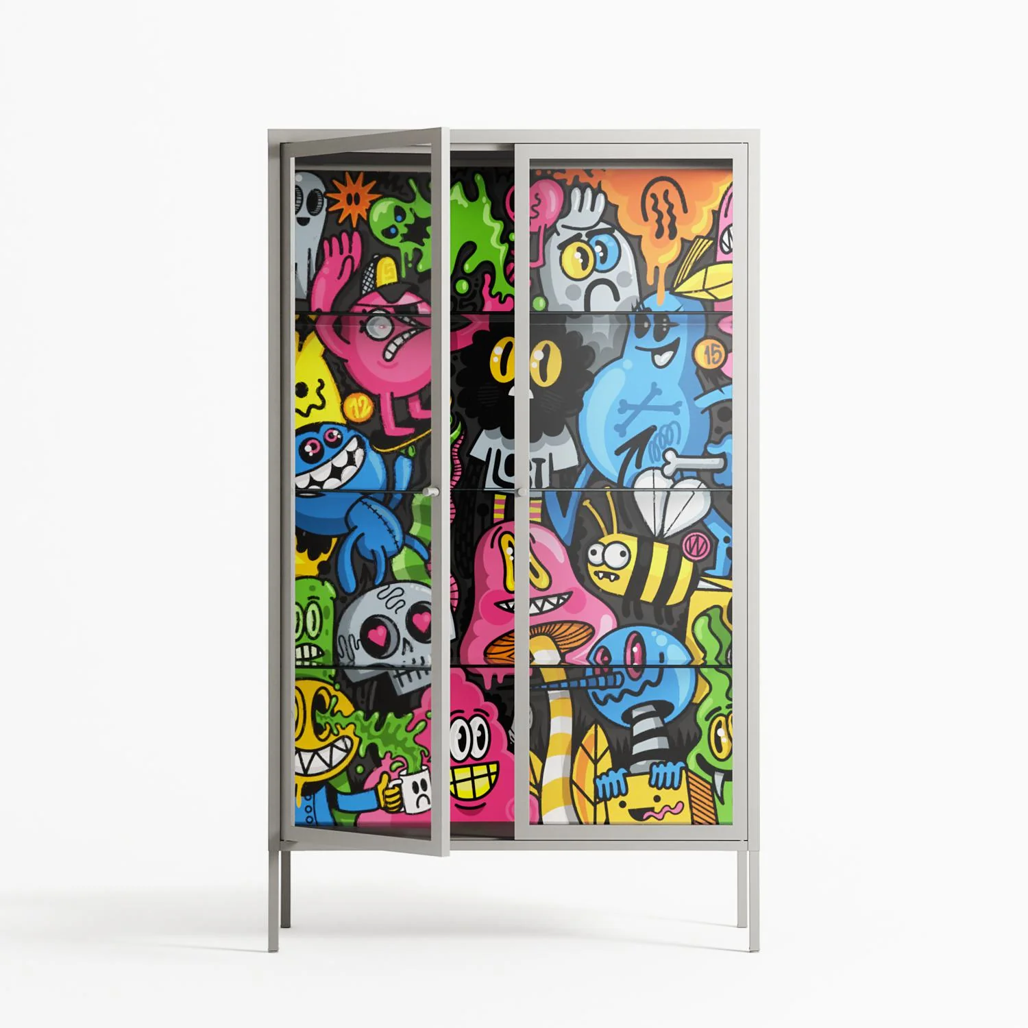 All The Good Guys - Cabinet - Craig Watkins - Chalk - Clear glass - Image 2