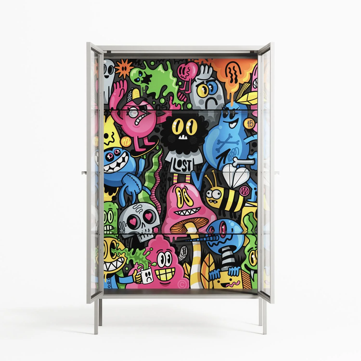All The Good Guys - Cabinet - Craig Watkins - Chalk - Clear glass - Image 3