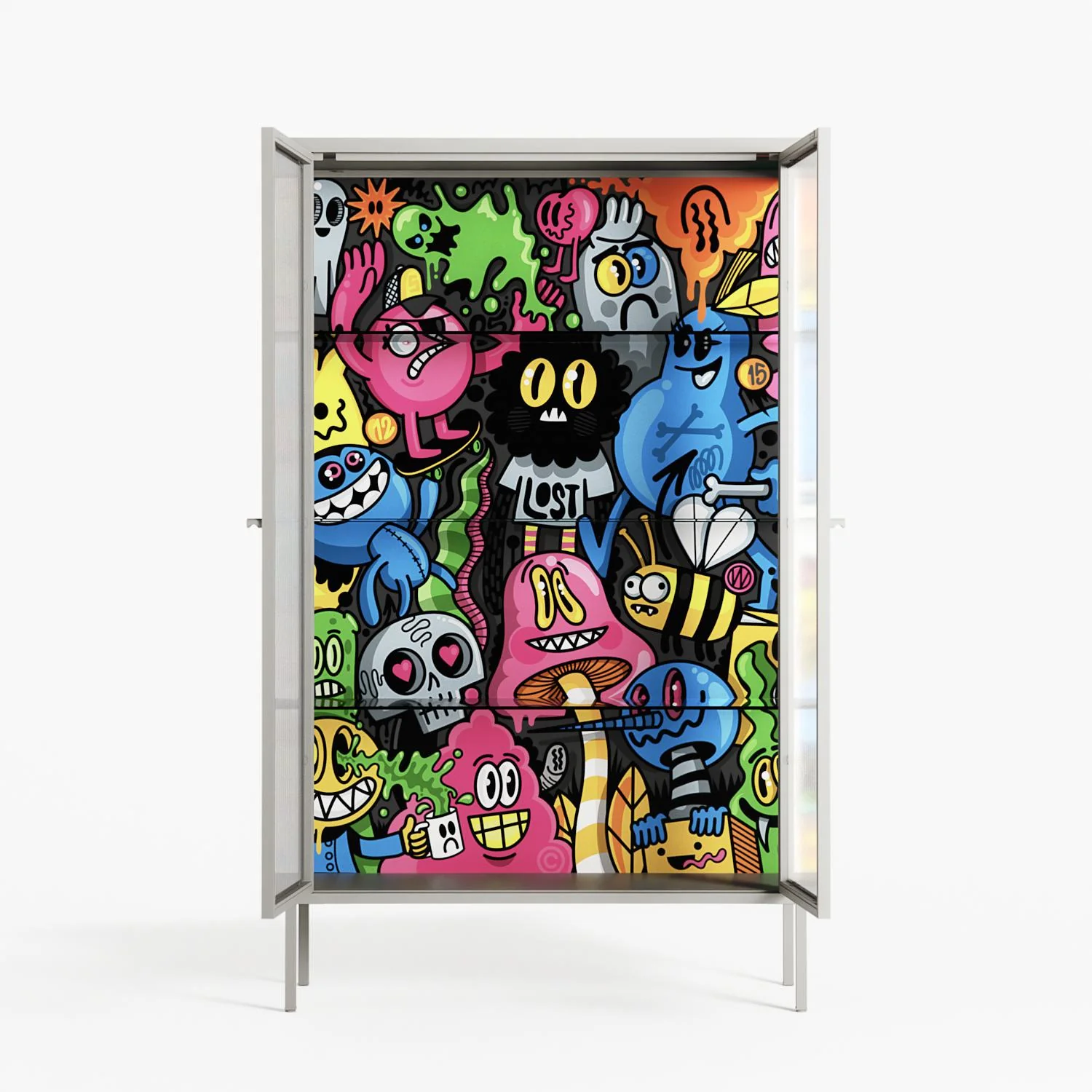 All The Good Guys - Cabinet - Craig Watkins - Chalk - Reeded glass - Image 3