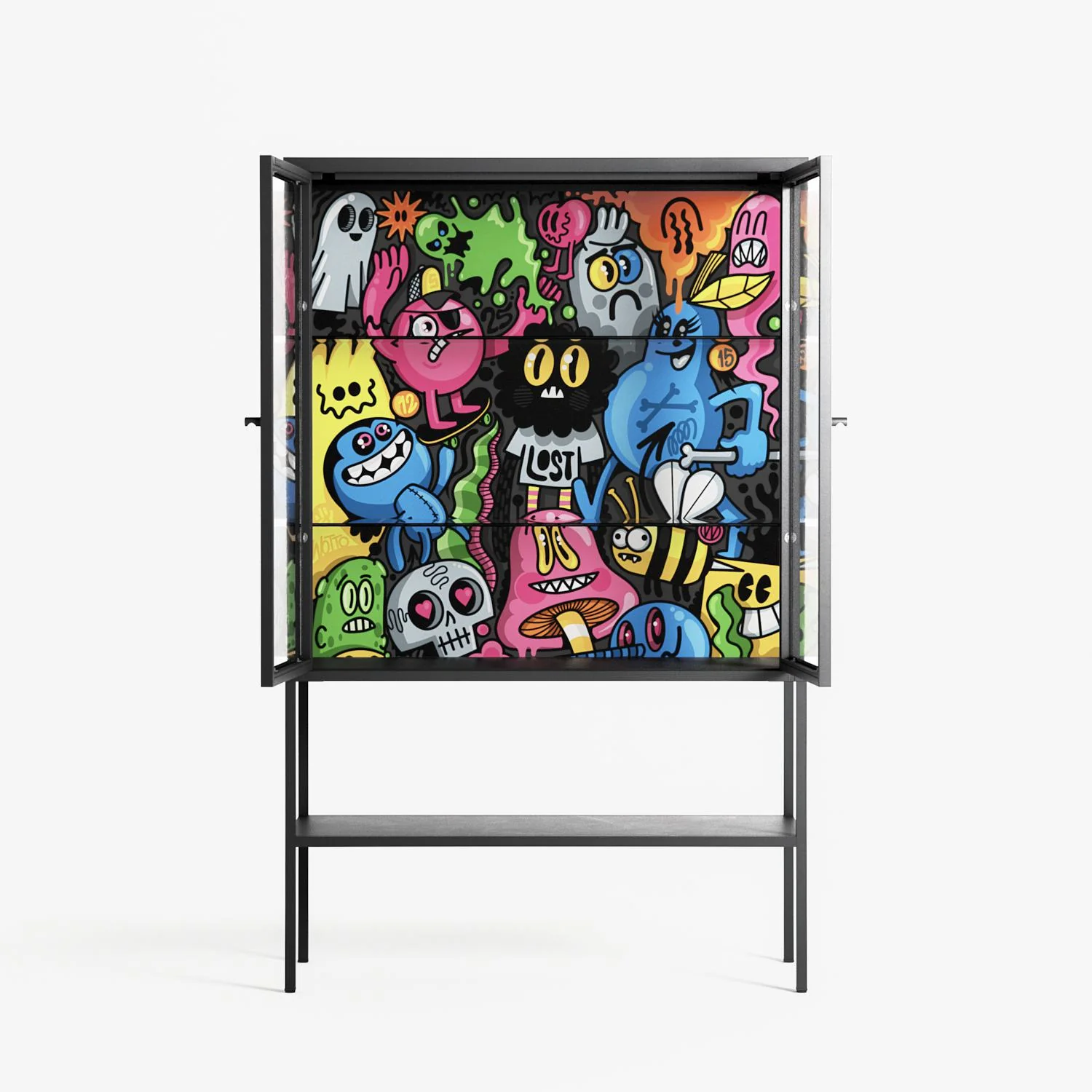 All The Good Guys - Loft Cabinet - Craig Watkins - Antracite - Clear glass - Image 3