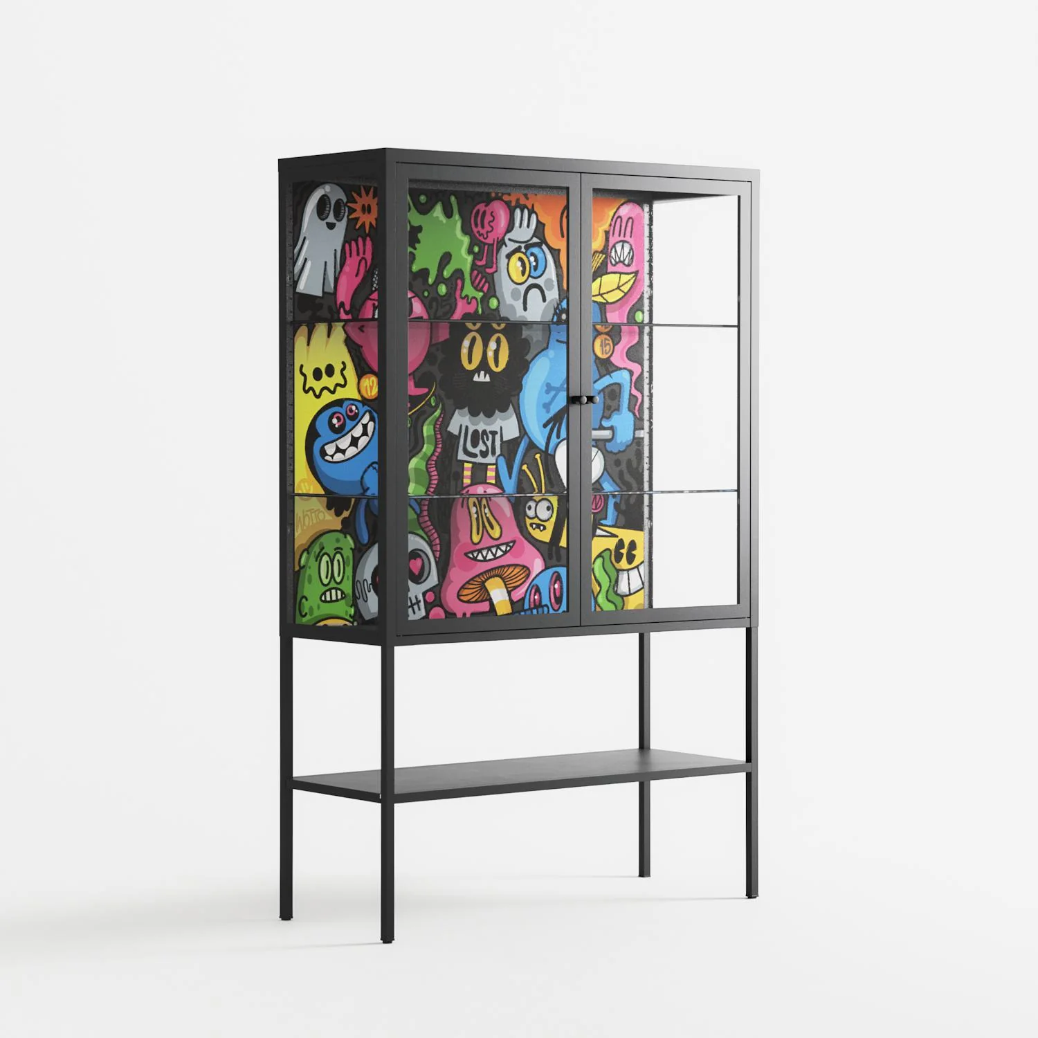 All The Good Guys - Loft Cabinet - Craig Watkins - Antracite - Clear glass - Image 4