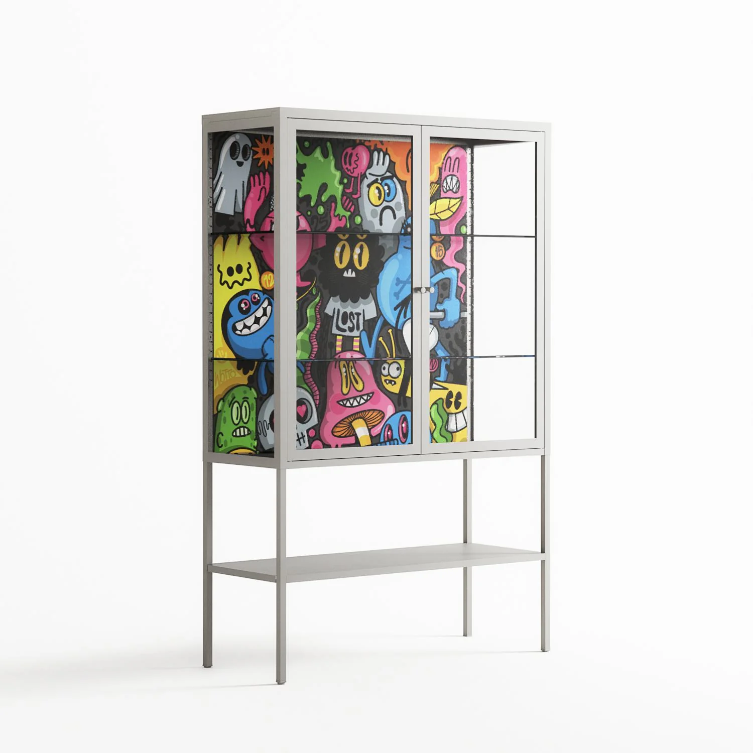 All The Good Guys - Loft Cabinet - Craig Watkins - Chalk - Clear glass - Image 4