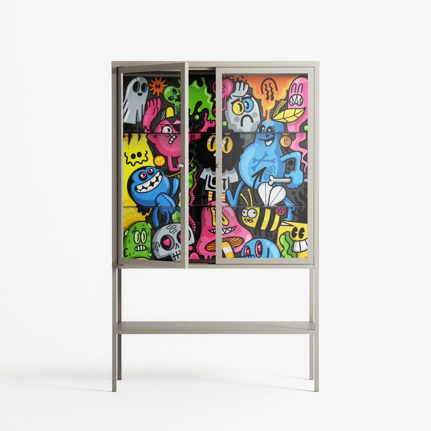 All The Good Guys - Loft Cabinet - Craig Watkins - Pebble - Clear glass - Image 2
