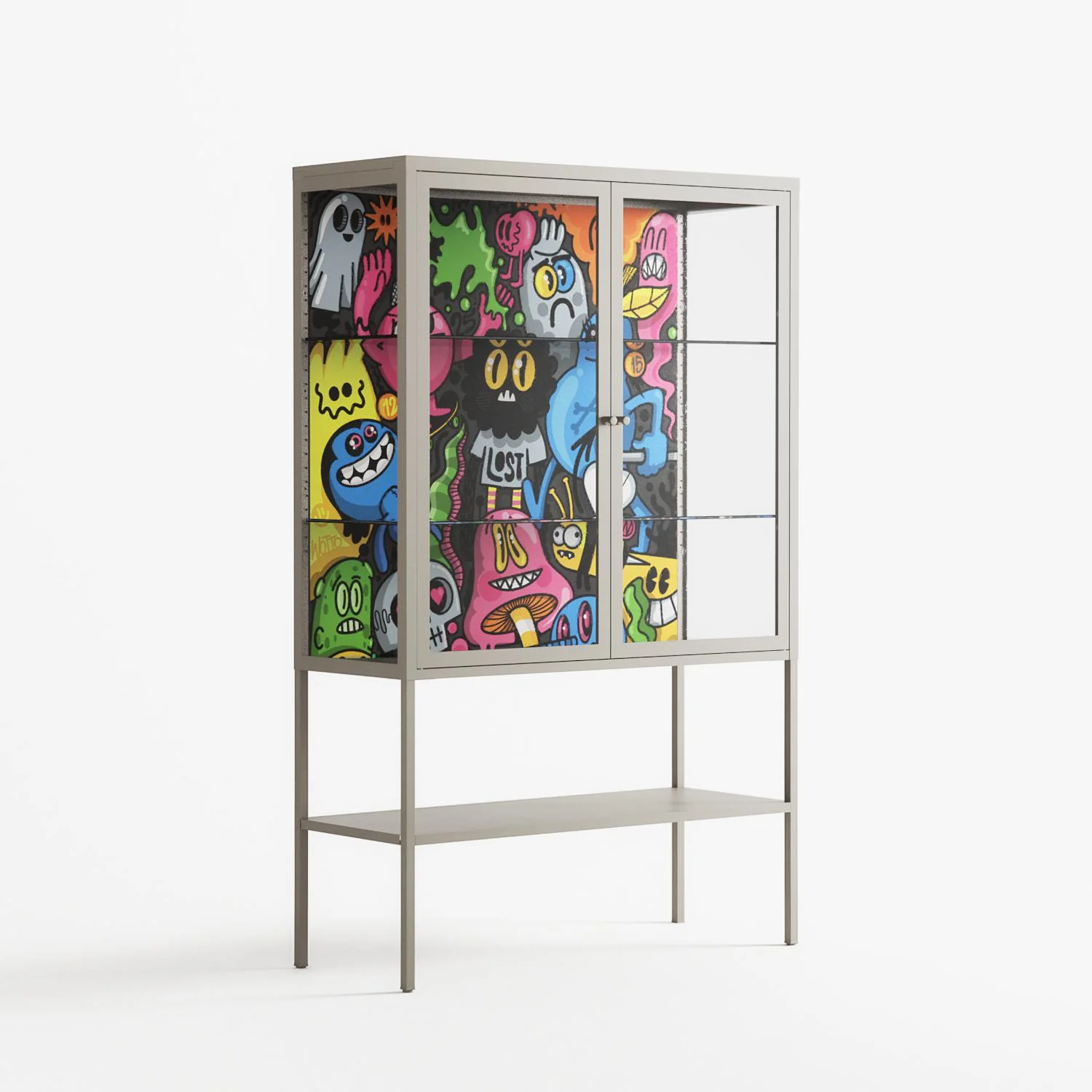 All The Good Guys - Loft Cabinet - Craig Watkins - Pebble - Clear glass - Image 4