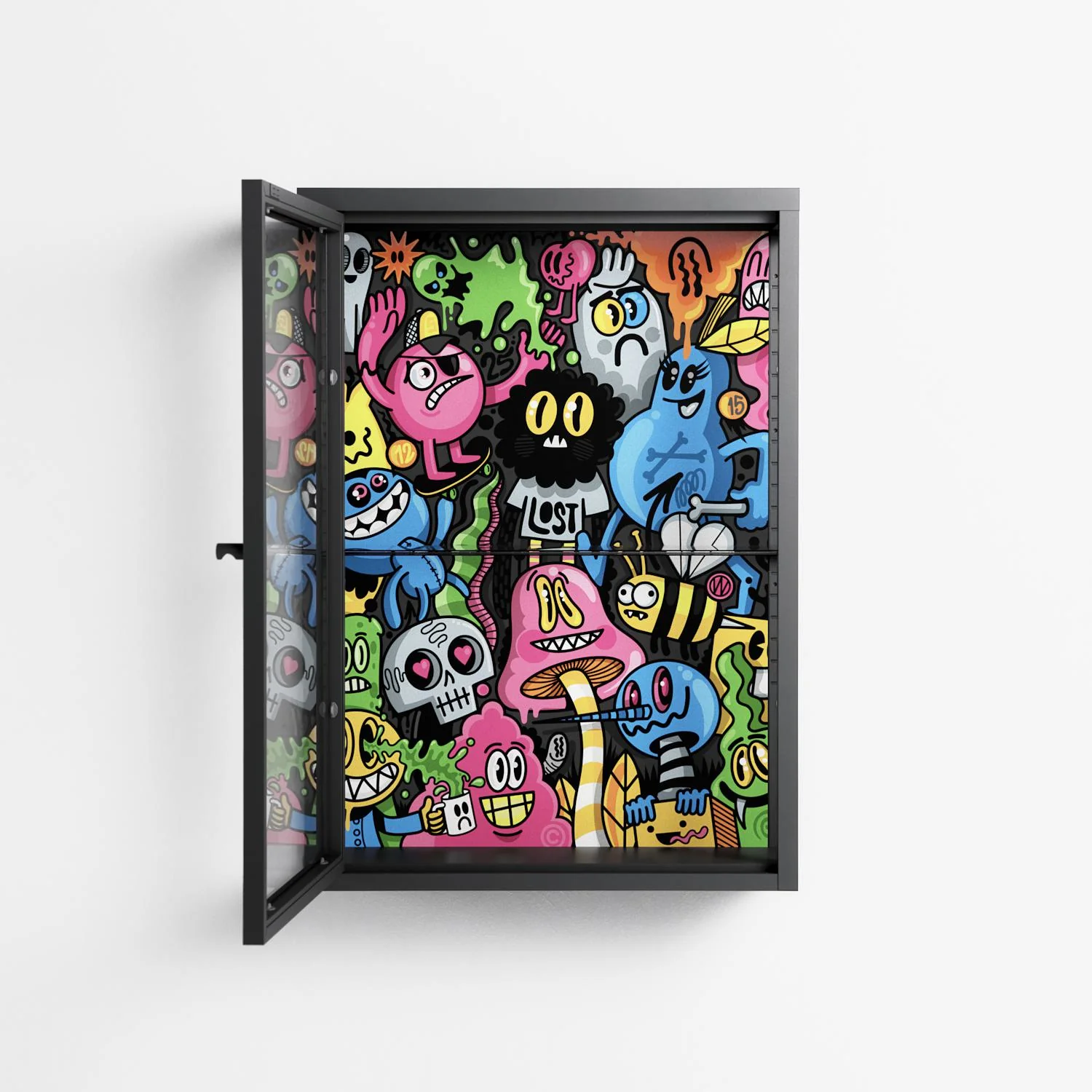 All The Good Guys - Wall Cabinet - Craig Watkins - Antracite - Clear glass - Image 3