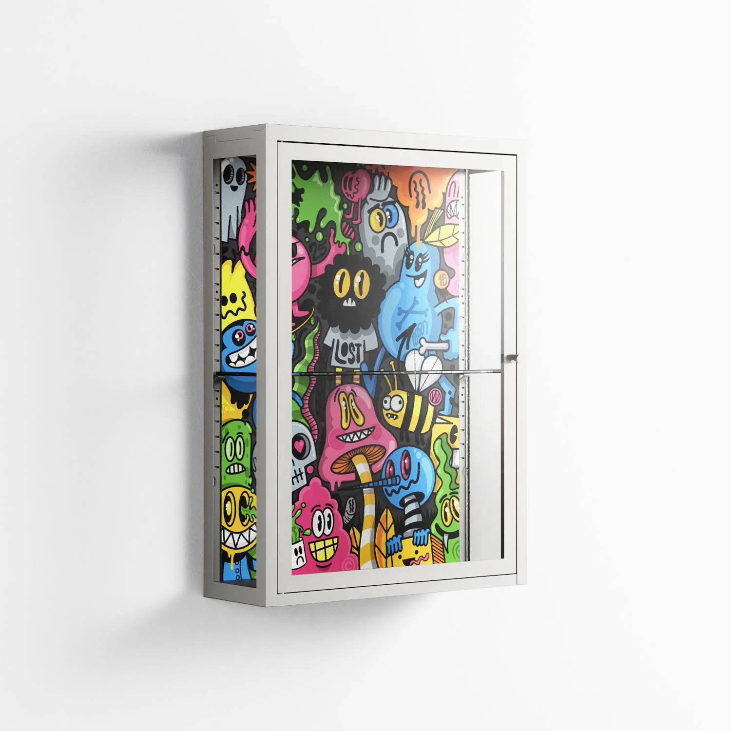 All The Good Guys - Wall Cabinet - Craig Watkins - Chalk - Clear glass - Image 4