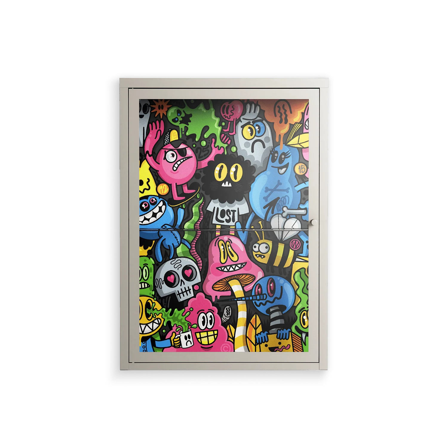 All The Good Guys - Wall Cabinet - Craig Watkins - Pebble - Clear glass