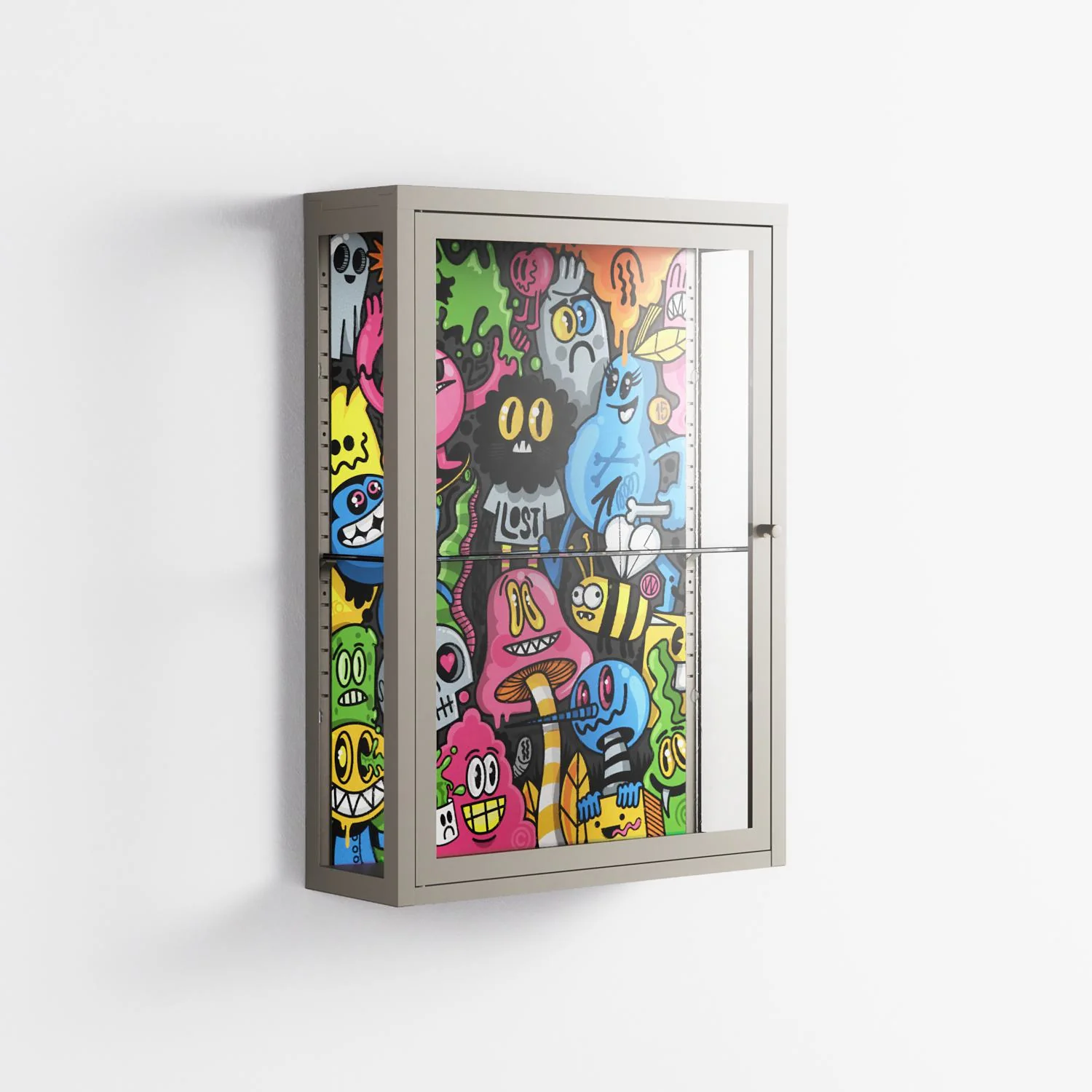All The Good Guys - Wall Cabinet - Craig Watkins - Pebble - Clear glass - Image 4