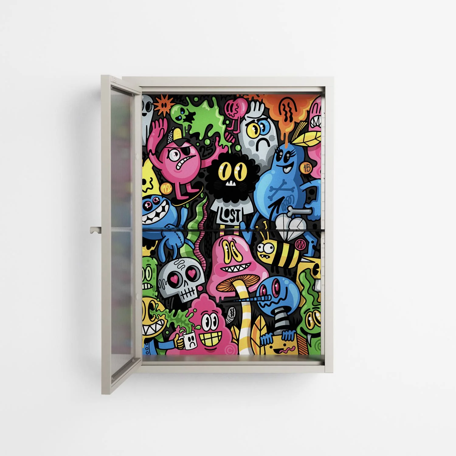 All The Good Guys - Wall Cabinet - Craig Watkins - Pebble - Reeded glass - Image 3