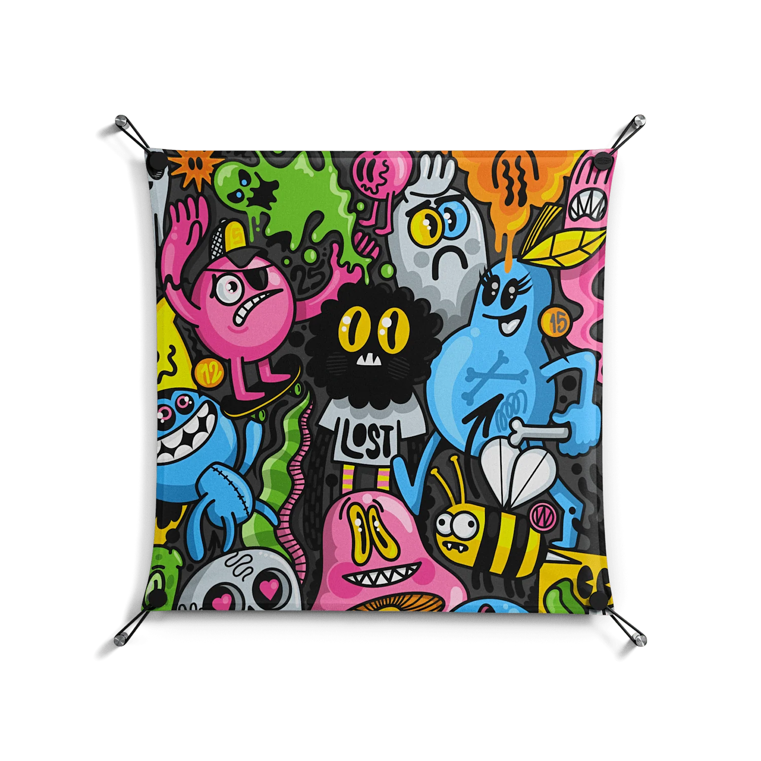 All The Good Guys - Work On Wall - Craig Watkins - Black - 70 x 70 cm