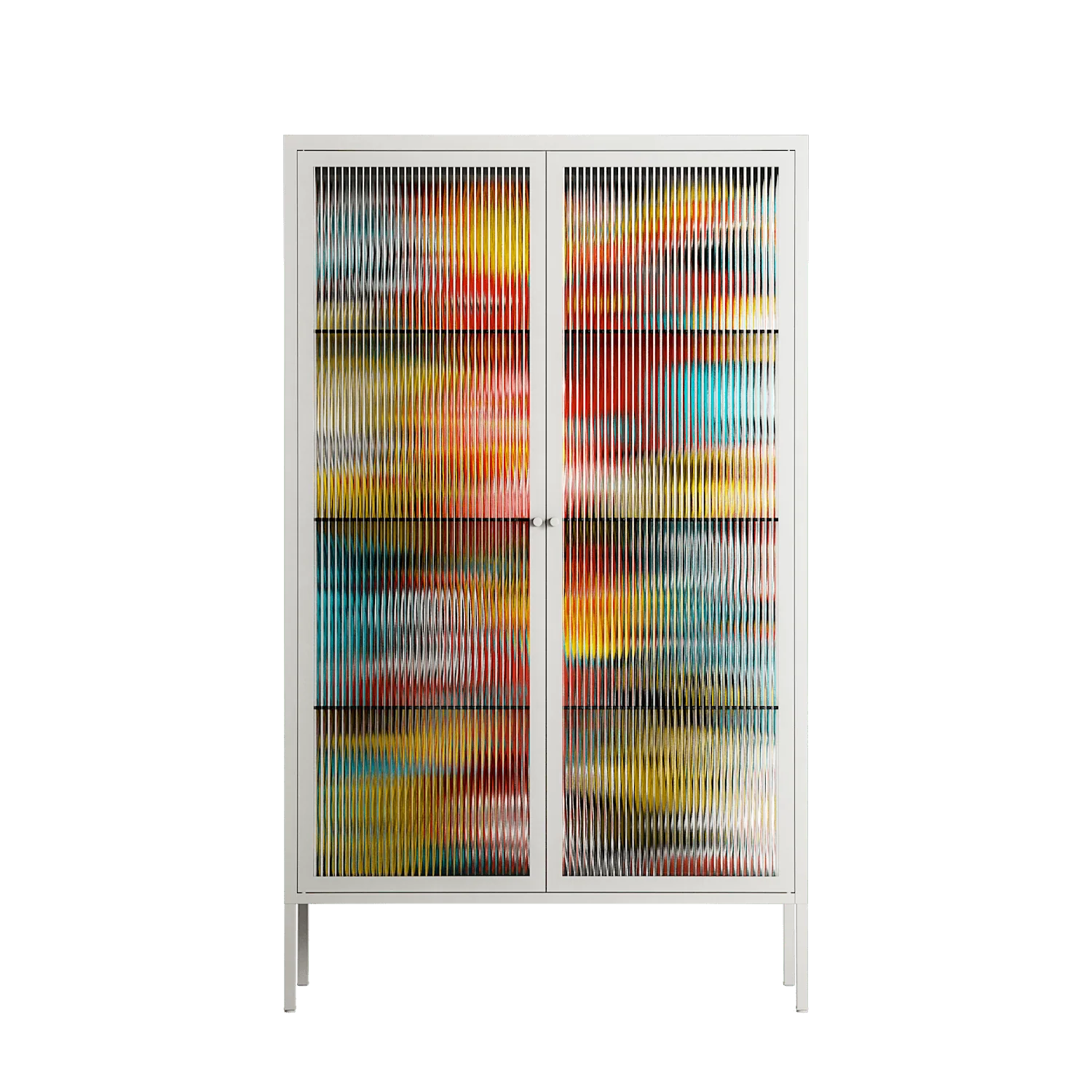 All The Stickers - Cabinet - Craig Watkins - Chalk - Reeded glass