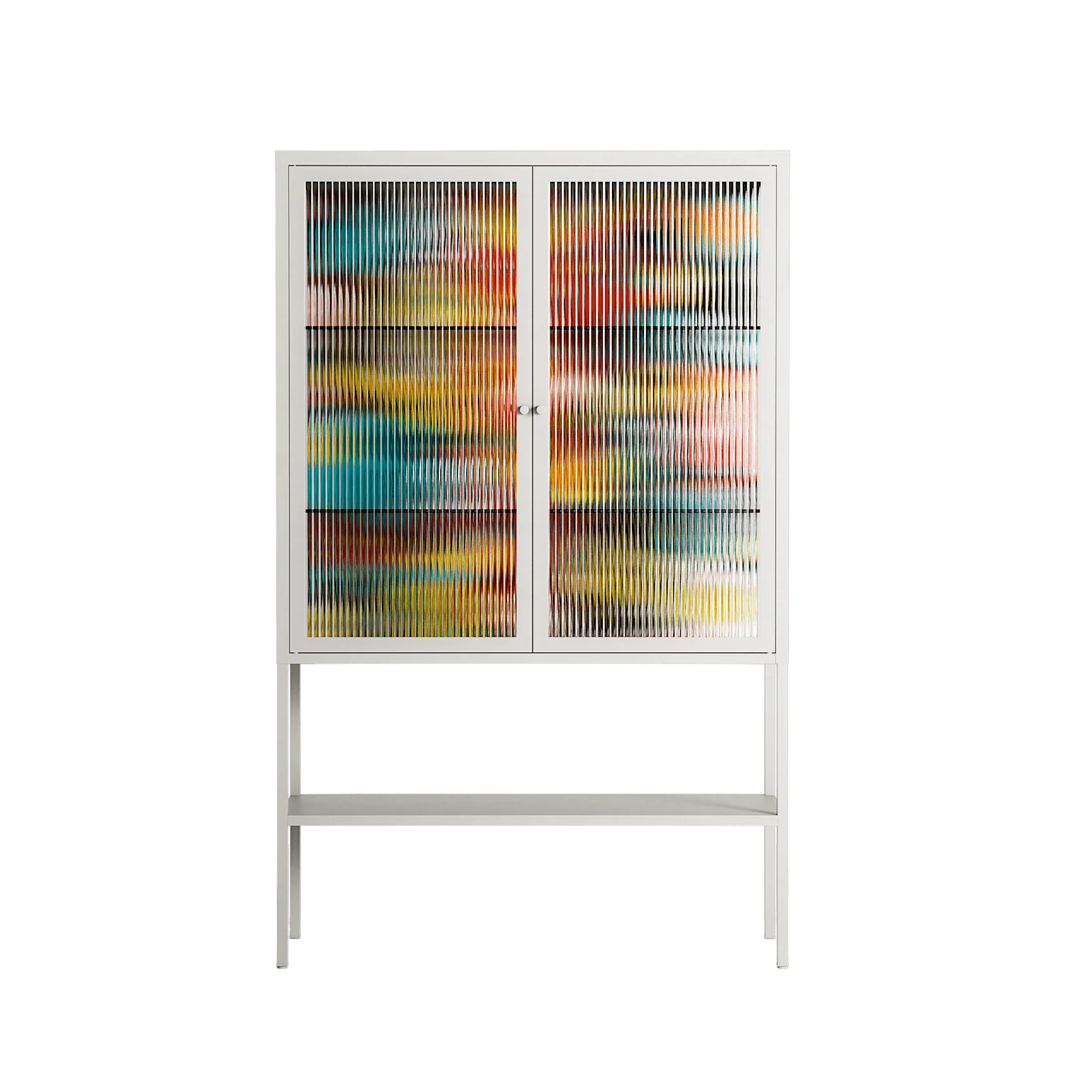 All The Stickers - Loft Cabinet - Craig Watkins - Chalk - Reeded glass