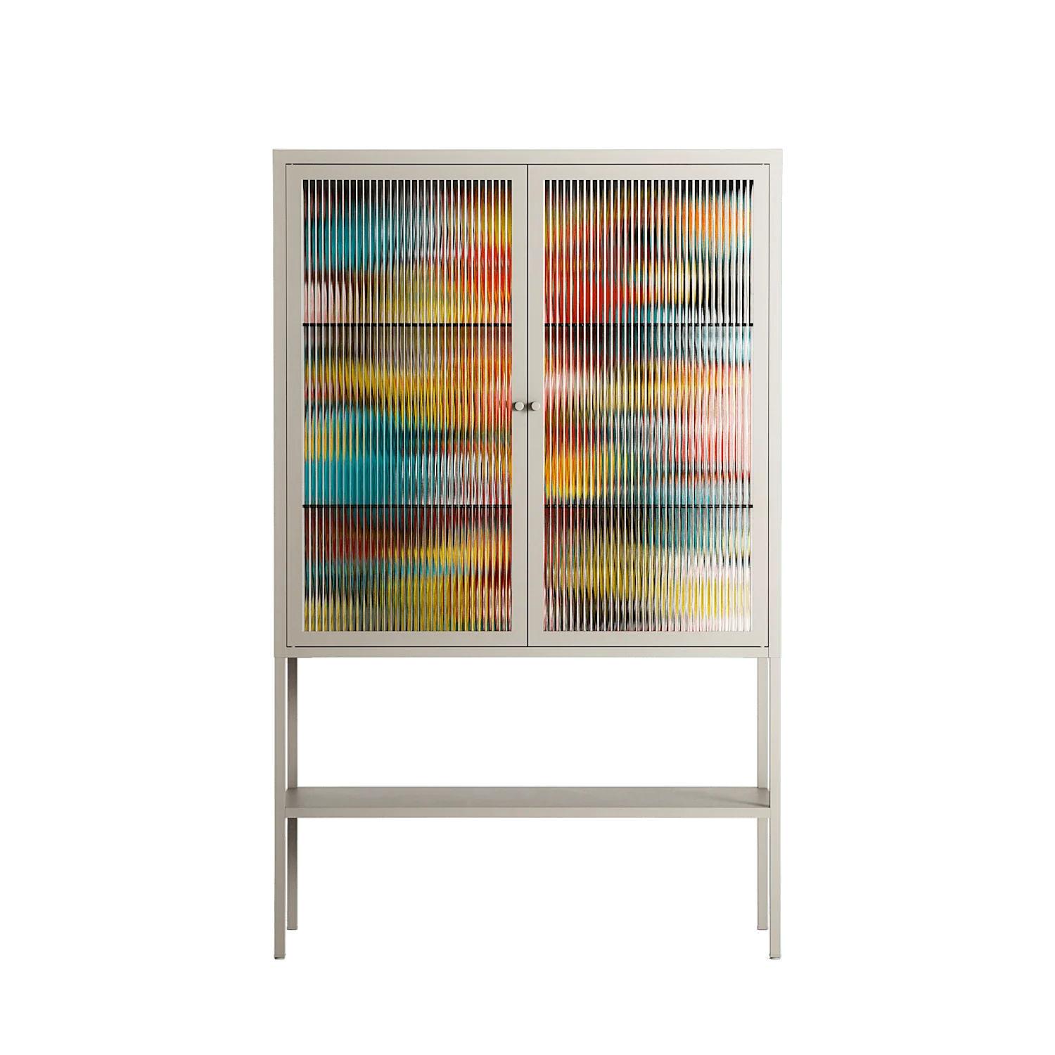 All The Stickers - Loft Cabinet - Craig Watkins - Pebble - Reeded glass