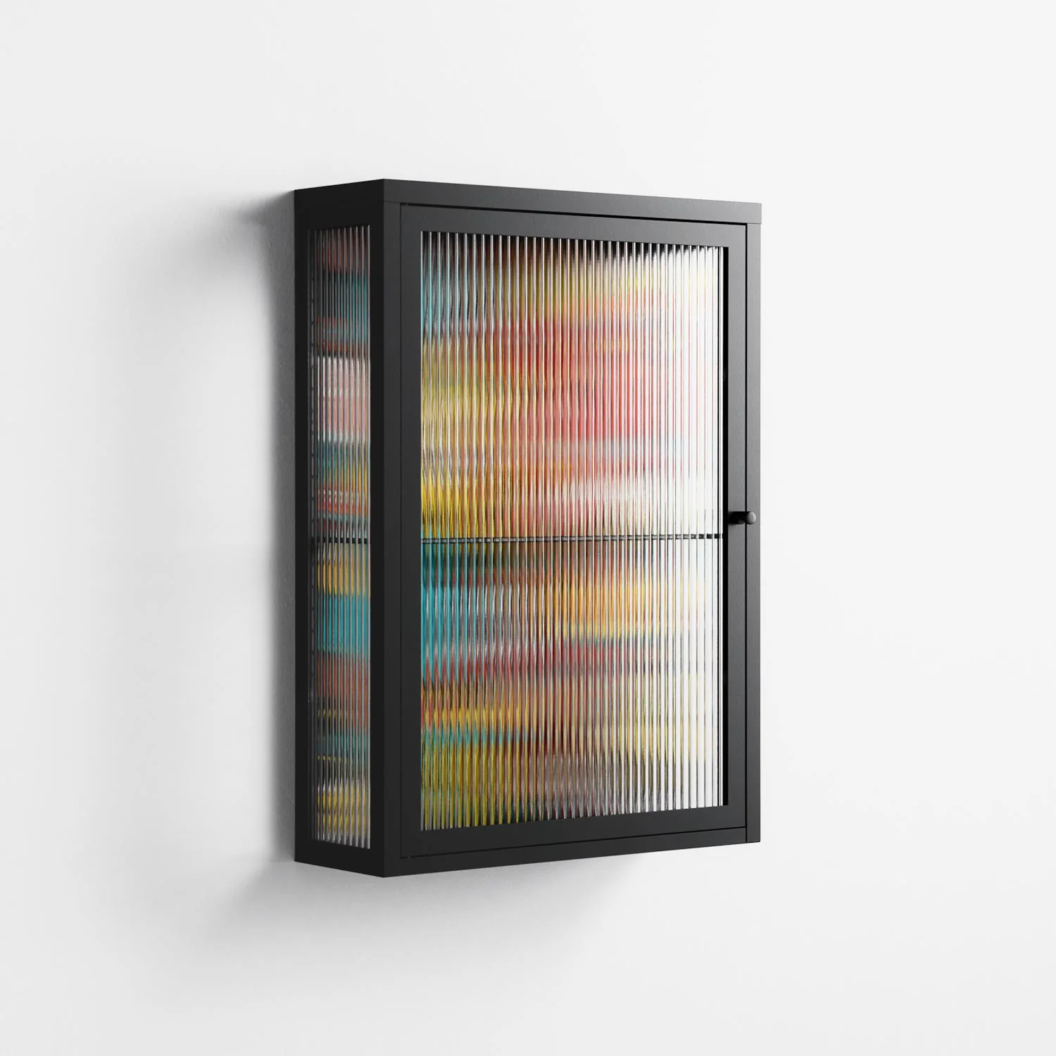 All The Stickers - Wall Cabinet - Craig Watkins - Antracite - Reeded glass - Image 4