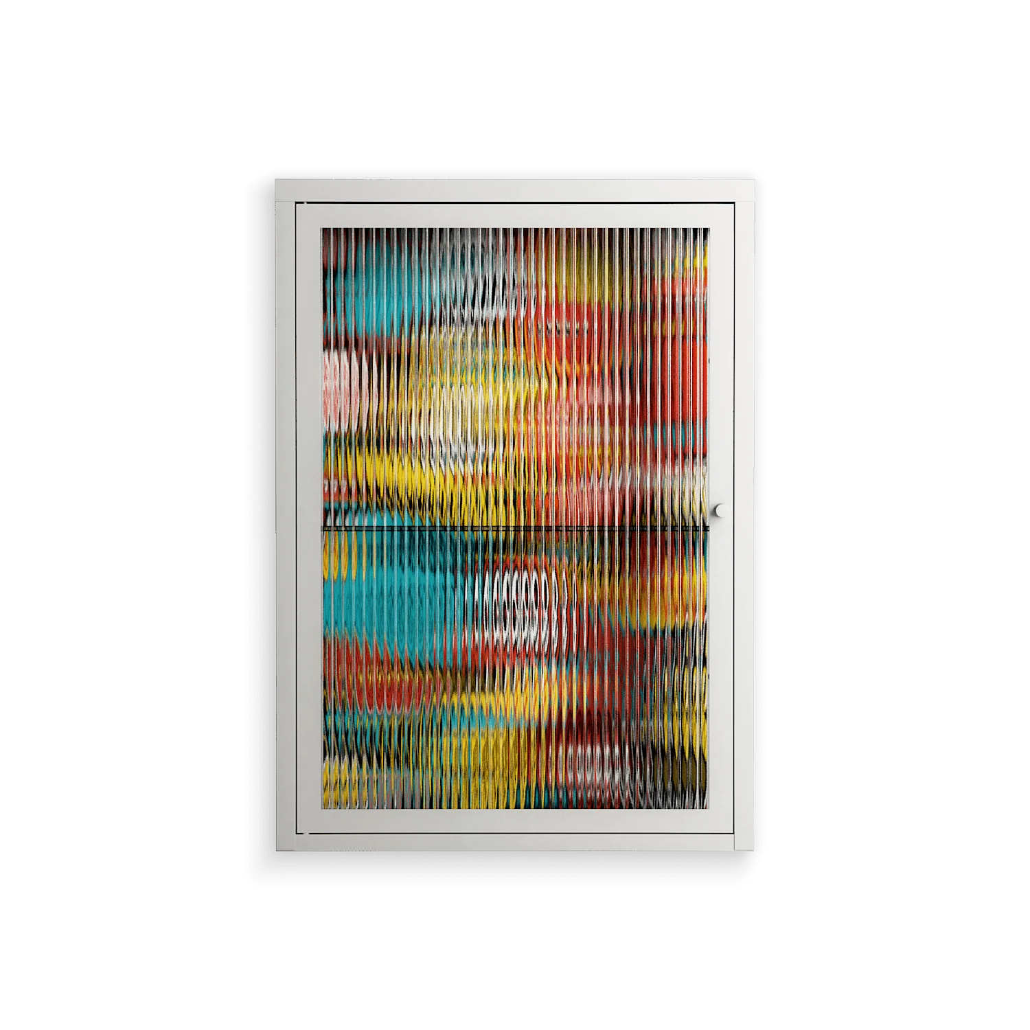 All The Stickers - Wall Cabinet - Craig Watkins - Chalk - Reeded glass