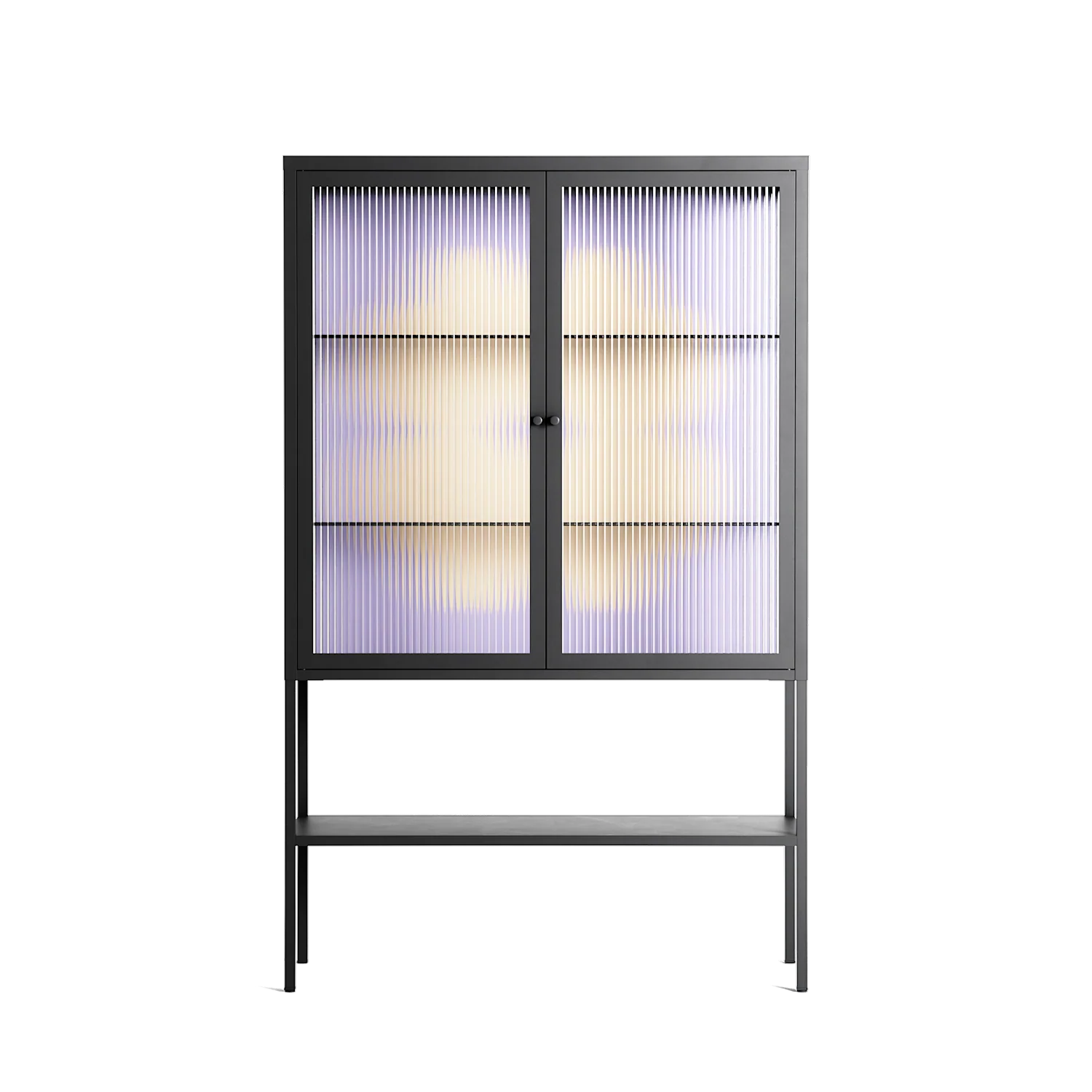 Amara - Loft Cabinet - Linus Lohoff - Antracite - Reeded glass