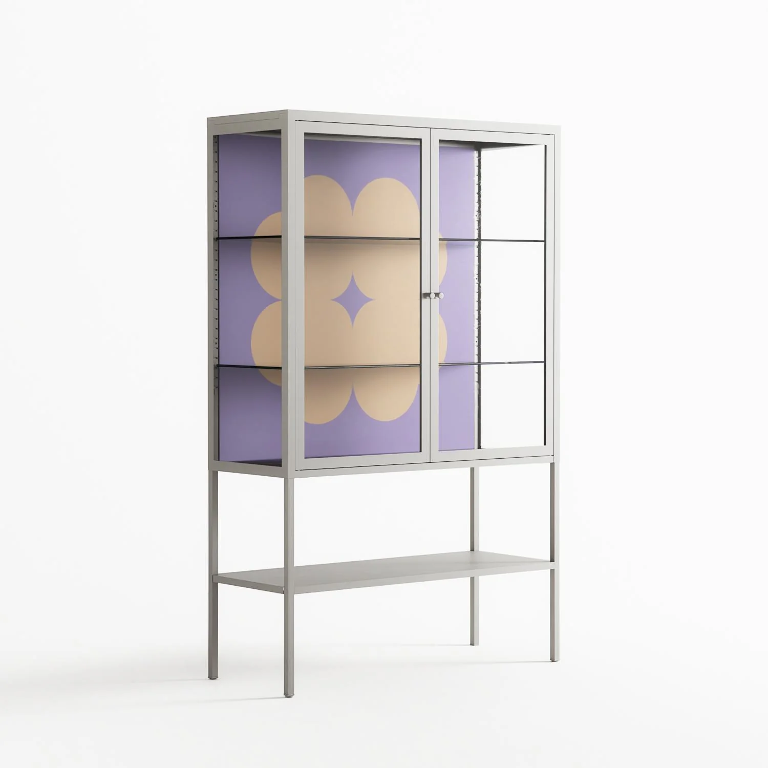 Amara - Loft Cabinet - Linus Lohoff - Chalk - Clear glass - Image 4