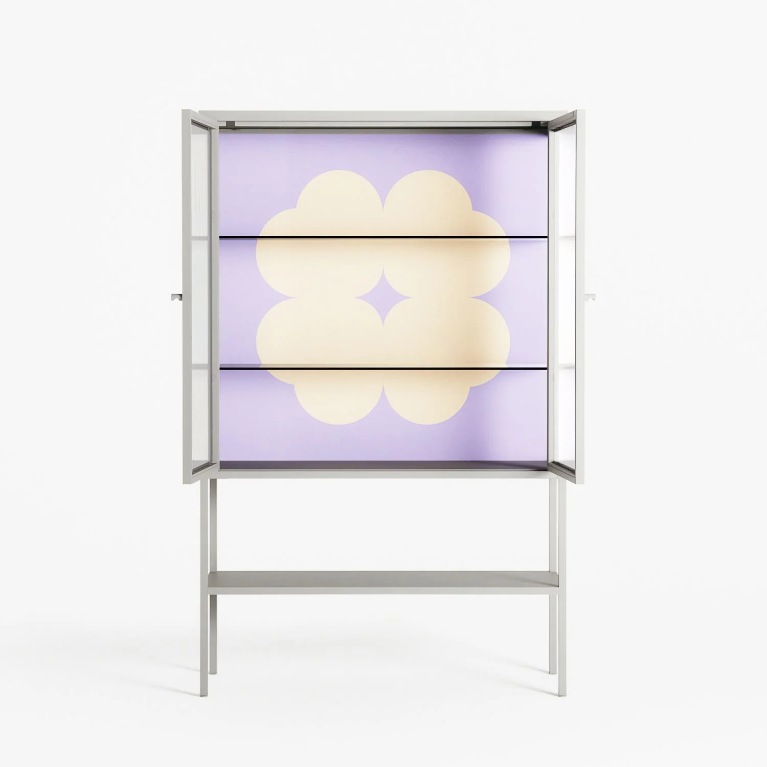 Amara - Loft Cabinet - Linus Lohoff - Chalk - Reeded glass - Image 3
