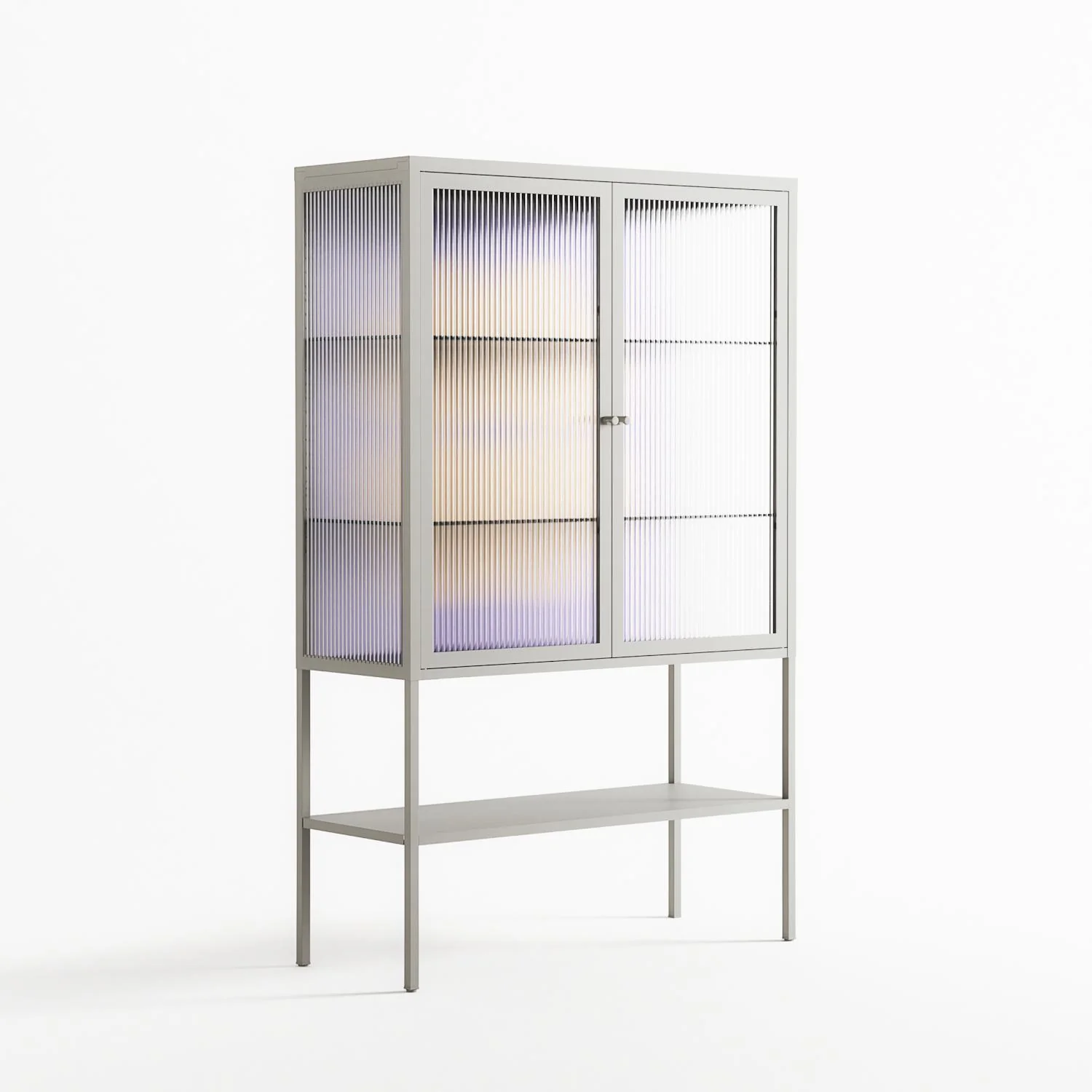 Amara - Loft Cabinet - Linus Lohoff - Chalk - Reeded glass - Image 4