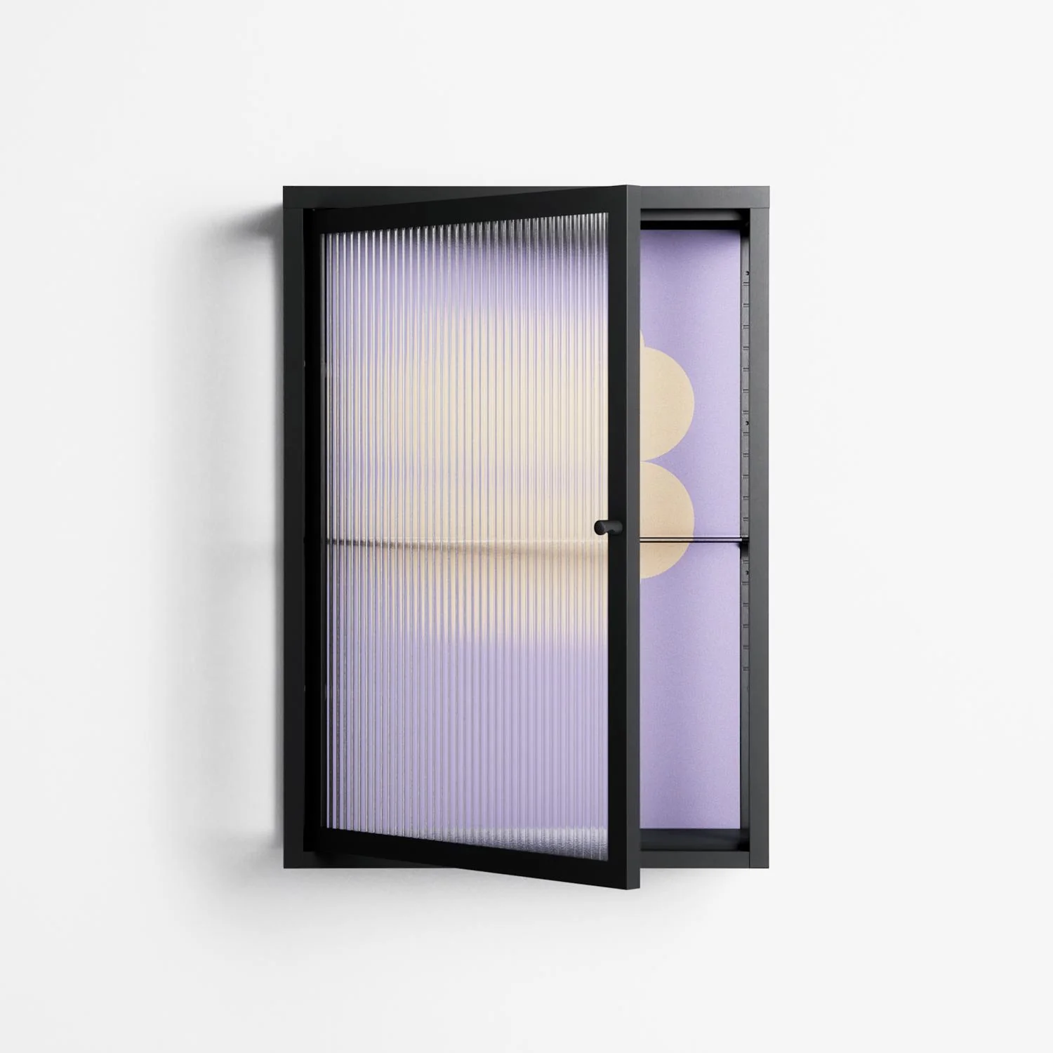 Amara - Wall Cabinet - Linus Lohoff - Antracite - Reeded glass - Image 2