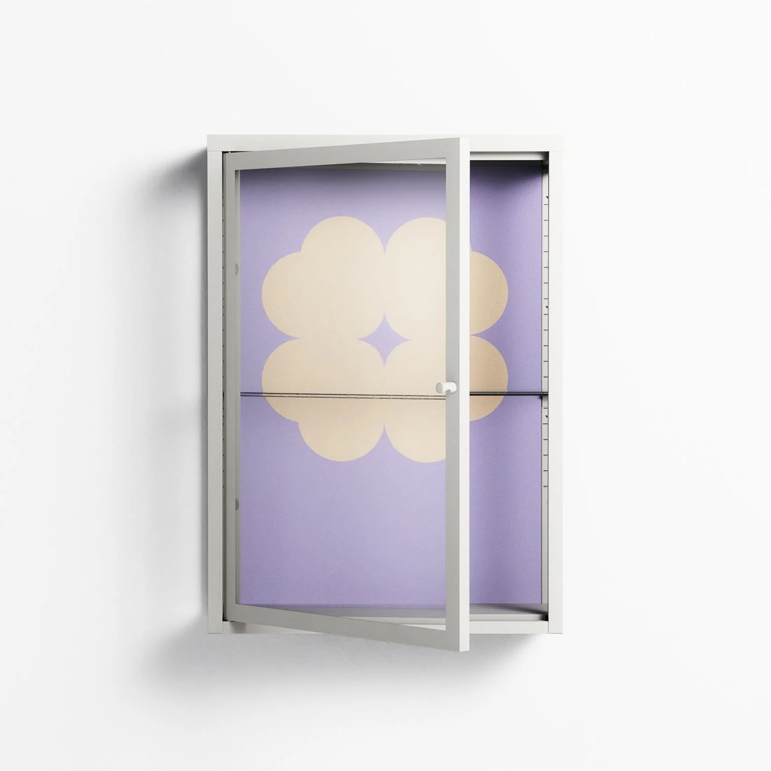 Amara - Wall Cabinet - Linus Lohoff - Chalk - Clear glass - Image 2