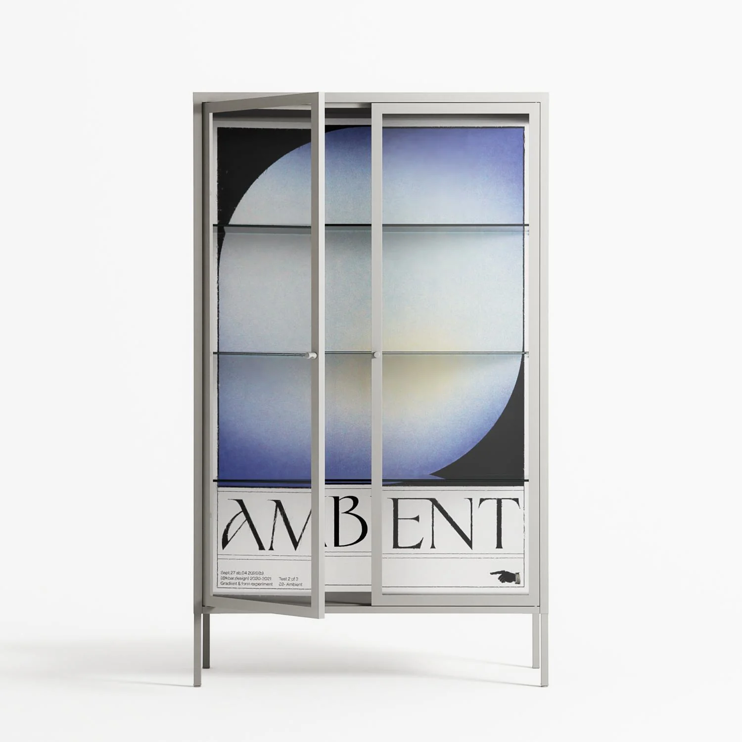 Ambient - Cabinet - Alexander Khabbazi - Chalk - Clear glass - Image 2