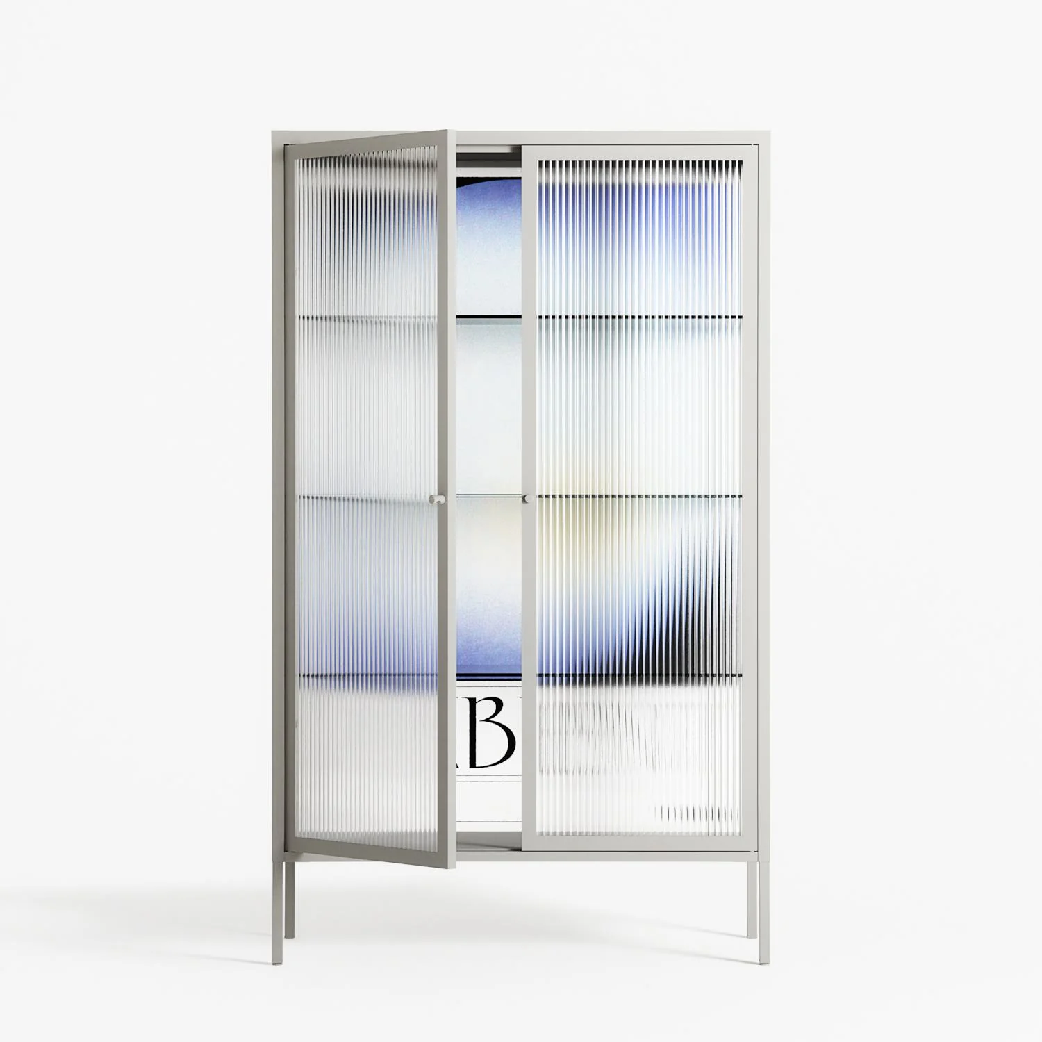 Ambient - Cabinet - Alexander Khabbazi - Chalk - Reeded glass - Image 2