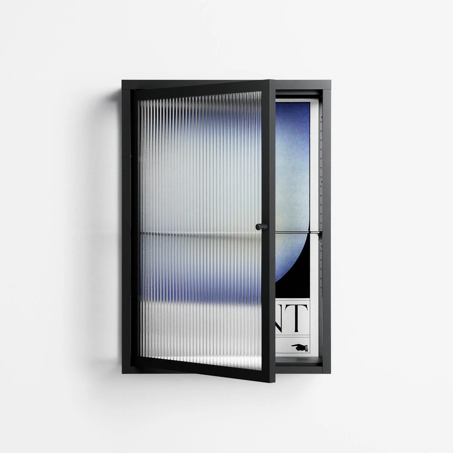 Ambient - Wall Cabinet - Alexander Khabbazi - Antracite - Reeded glass