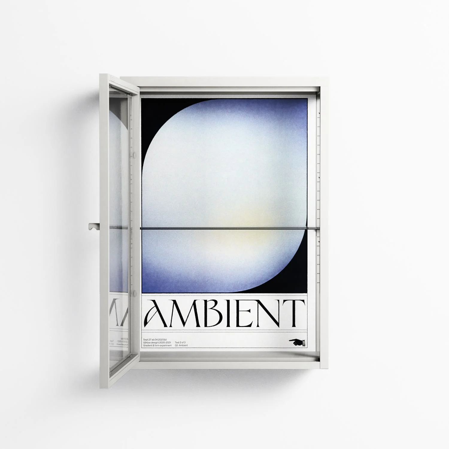 Ambient - Wall Cabinet - Alexander Khabbazi - Chalk - Clear glass - Image 2