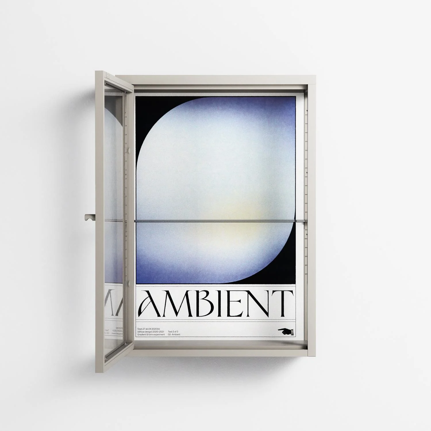 Ambient - Wall Cabinet - Alexander Khabbazi - Pebble - Clear glass - Image 2